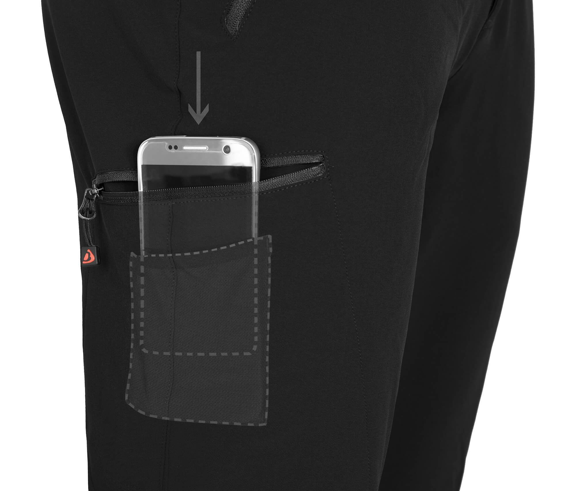Bergson Outdoorhose VARBERG Herren Winter Softshellhose, robust, Innenfleece recycelt, Normalgröß – Bild 4 von 5