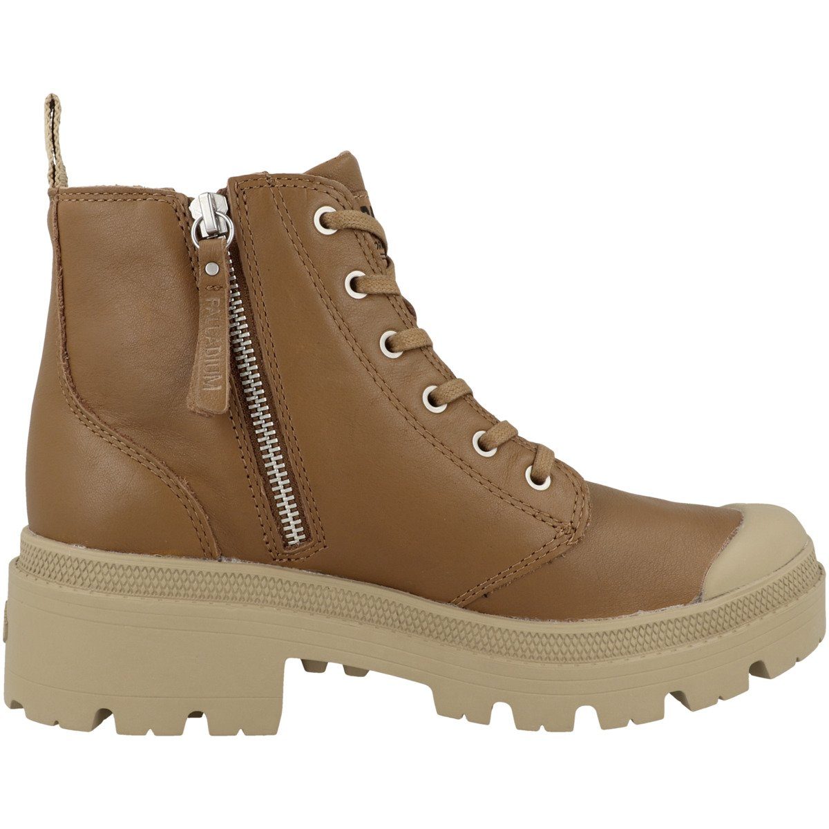 Pallabase Damen Leather hellbraun Palladium Schnürboots