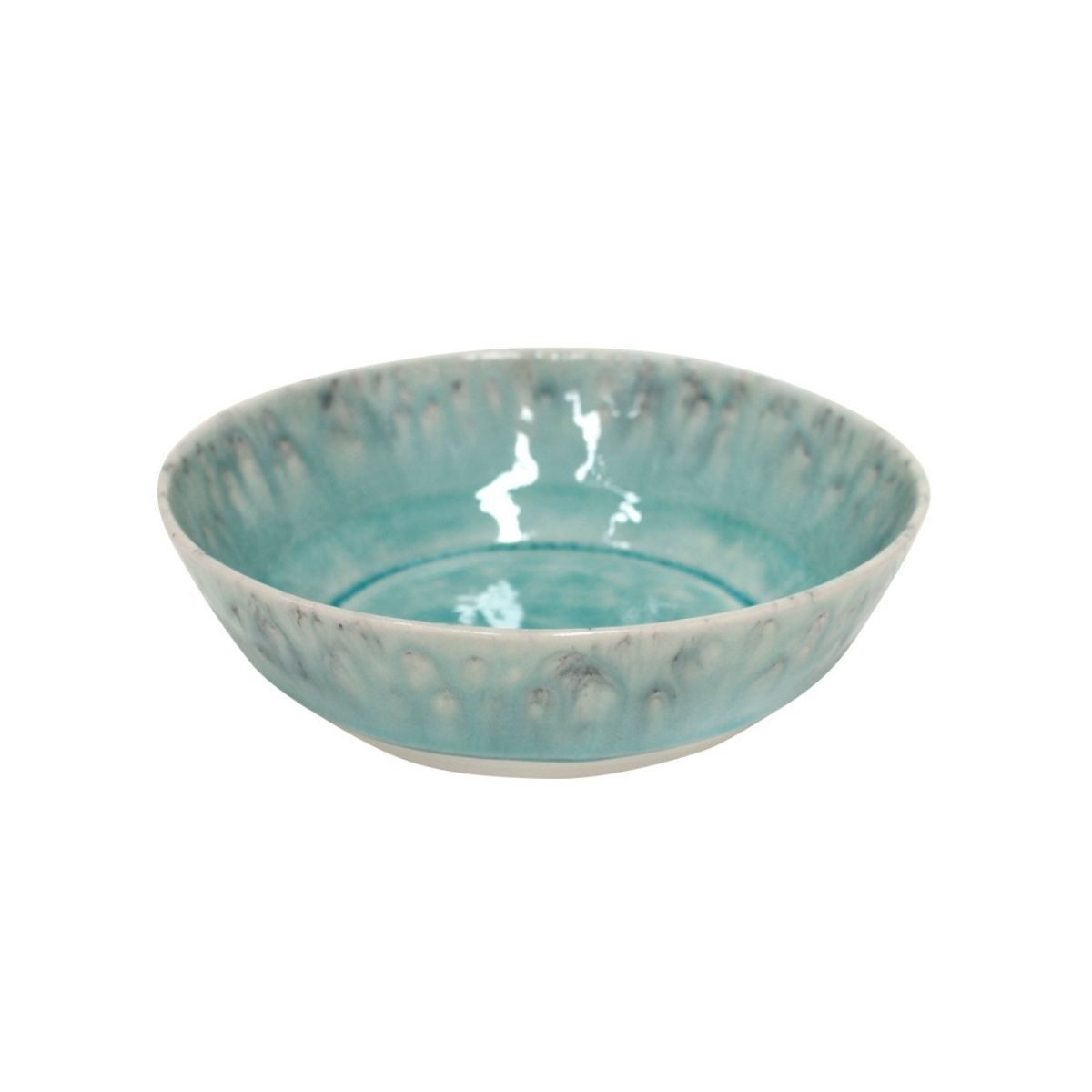 Costa Nova Pastateller Madeira Craquelé Blau, Costa Nova, 19 cm, (1 St), Ø ca. 19 cm, Höhe ca. 5,6 cm