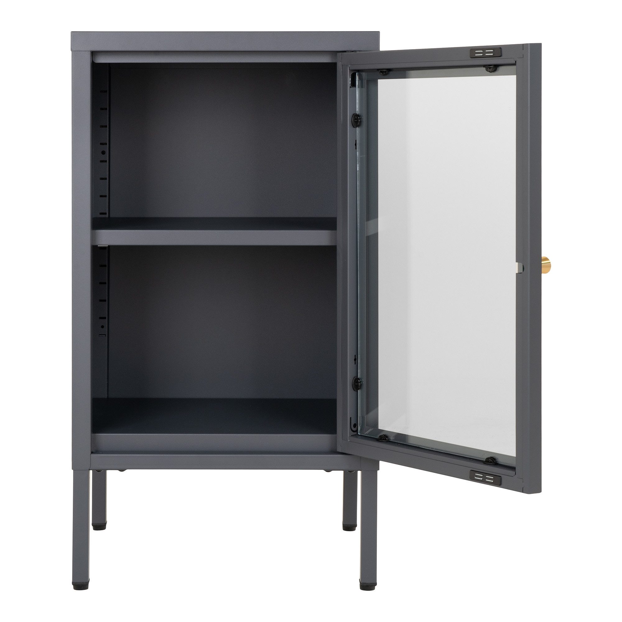 House Nordic Beistellschrank in Grau, Metall - 38x70x35cm (BxHxT)