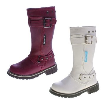 Slobby Kinder Stiefel Mädchen Winter Schuhe gefüttert Boots Stiefel Winterstiefel warm gefüttert Zierschnallen und Nieten