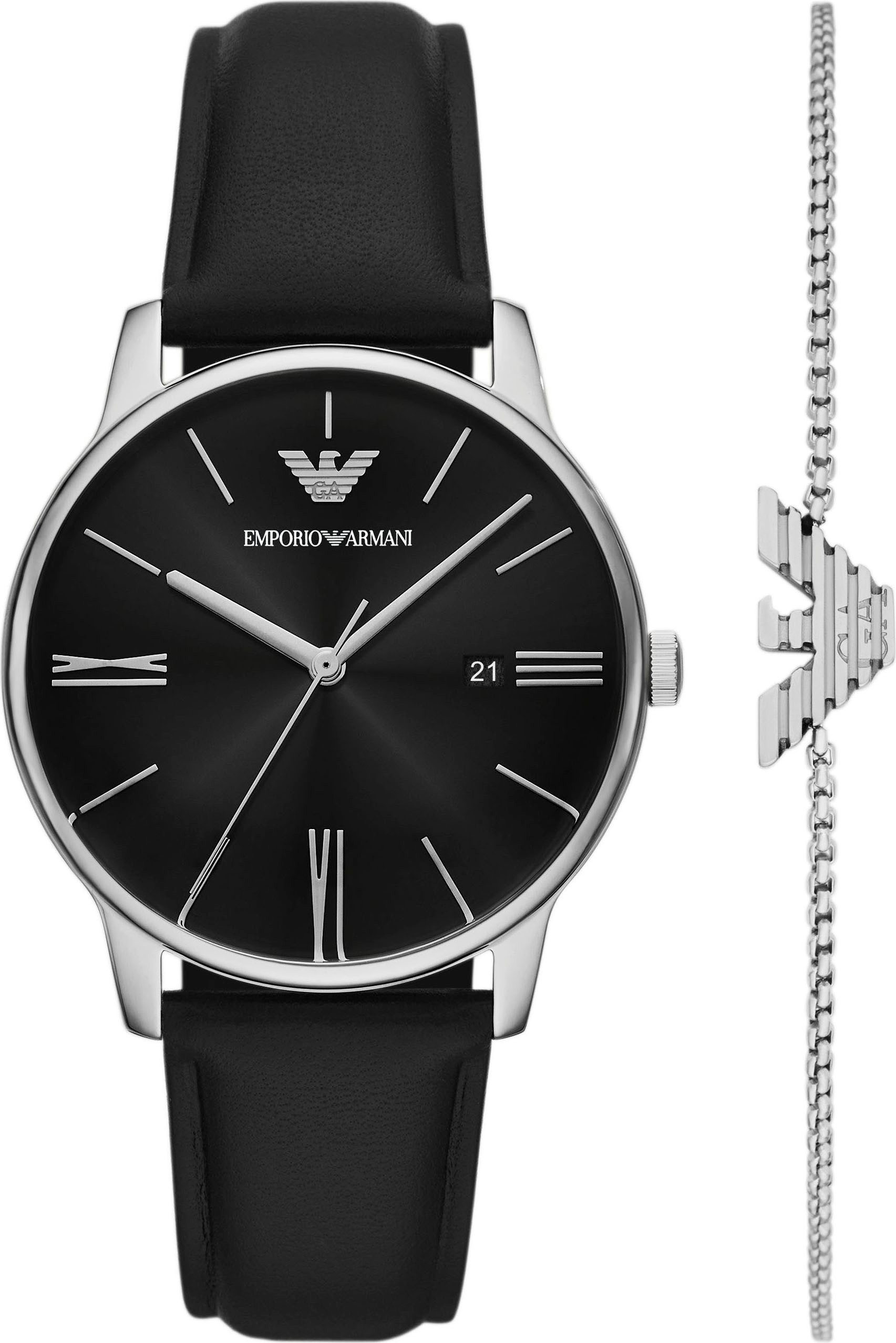 Emporio Armani Quarzuhr AR80079SET, (Set, 2-tlg., günstig online kaufen