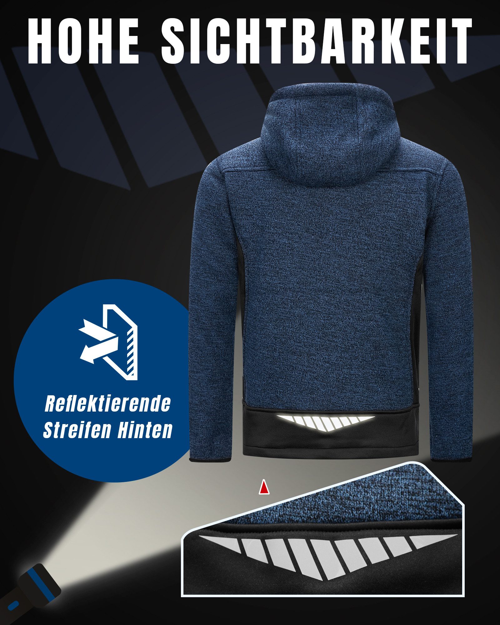 SCHEIBLER WORKWEAR Strickjacke Professional wärmend, winddicht