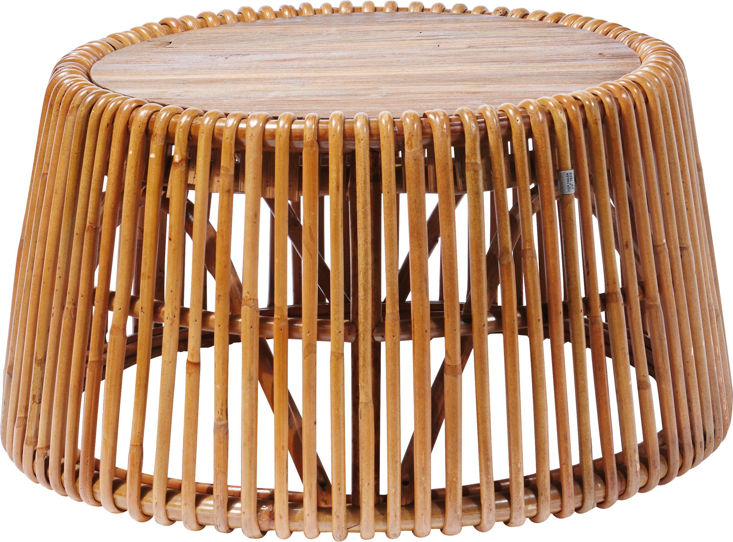 TOM TAILOR HOME Beistelltisch T-RATTAN SIDE TABLE LARGE, großer Beistelltisch aus Rattan mit Platte aus recycletem Teakholz. € 282,56