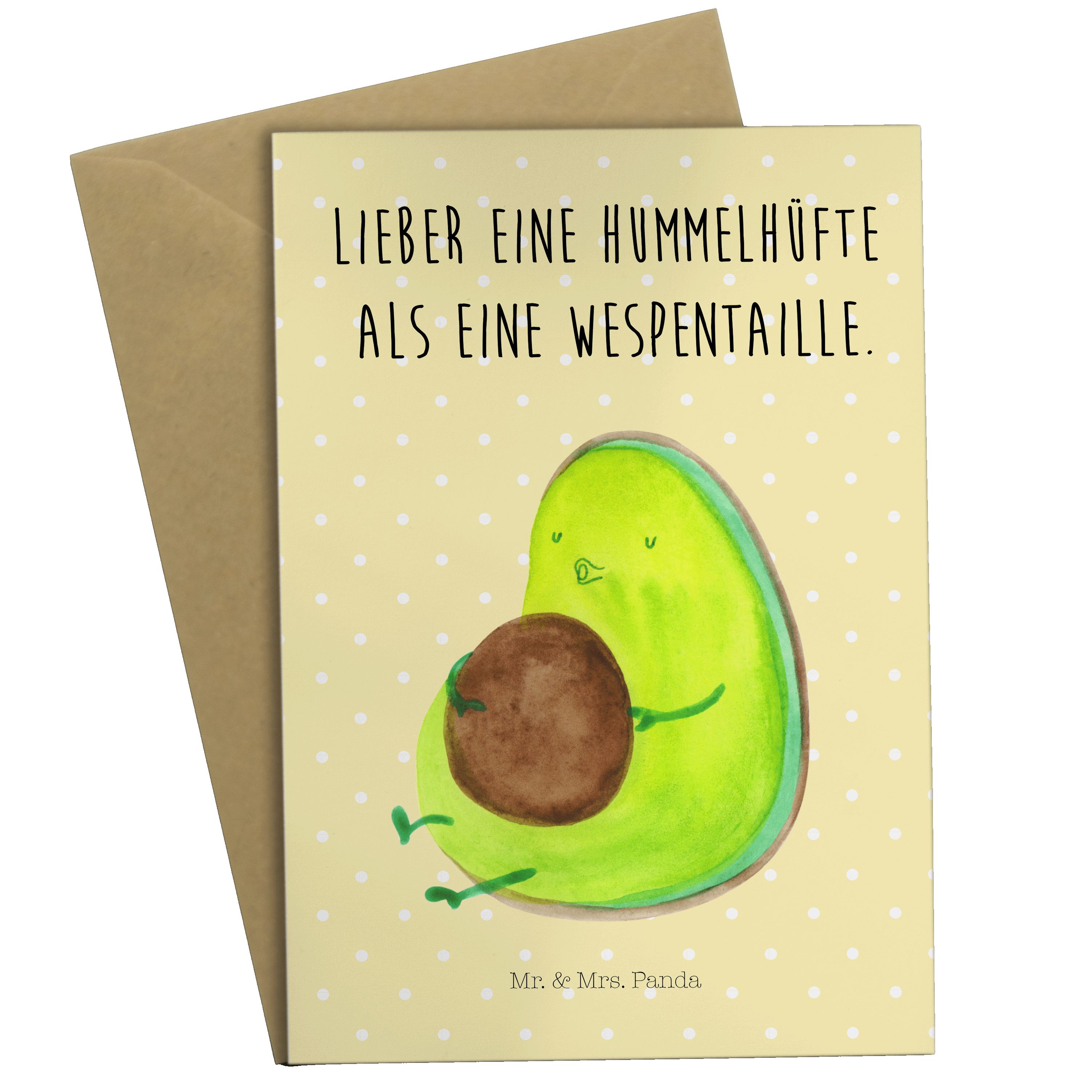 Yahoo! Auktionen! Mr. & Mrs. Vegan, Pummelfee, - Ges Diät, Grußkarte pfeift Panda Geschenk, Gelb Pastell - Avocado