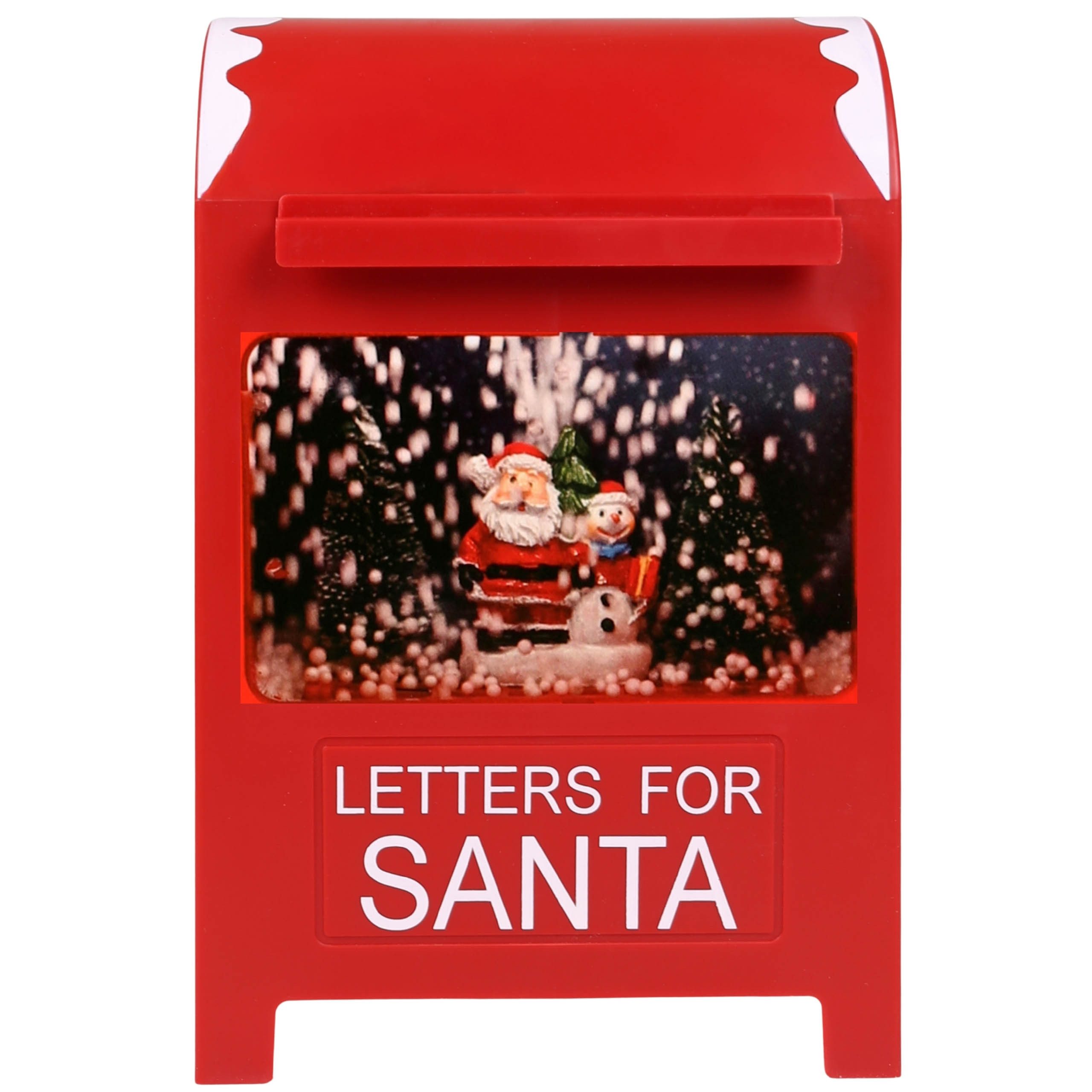 Sarcia.eu Weihnachtsfigur Weihnachtlicher Briefkasten Rot, LED-Spieluhr, günstig online kaufen