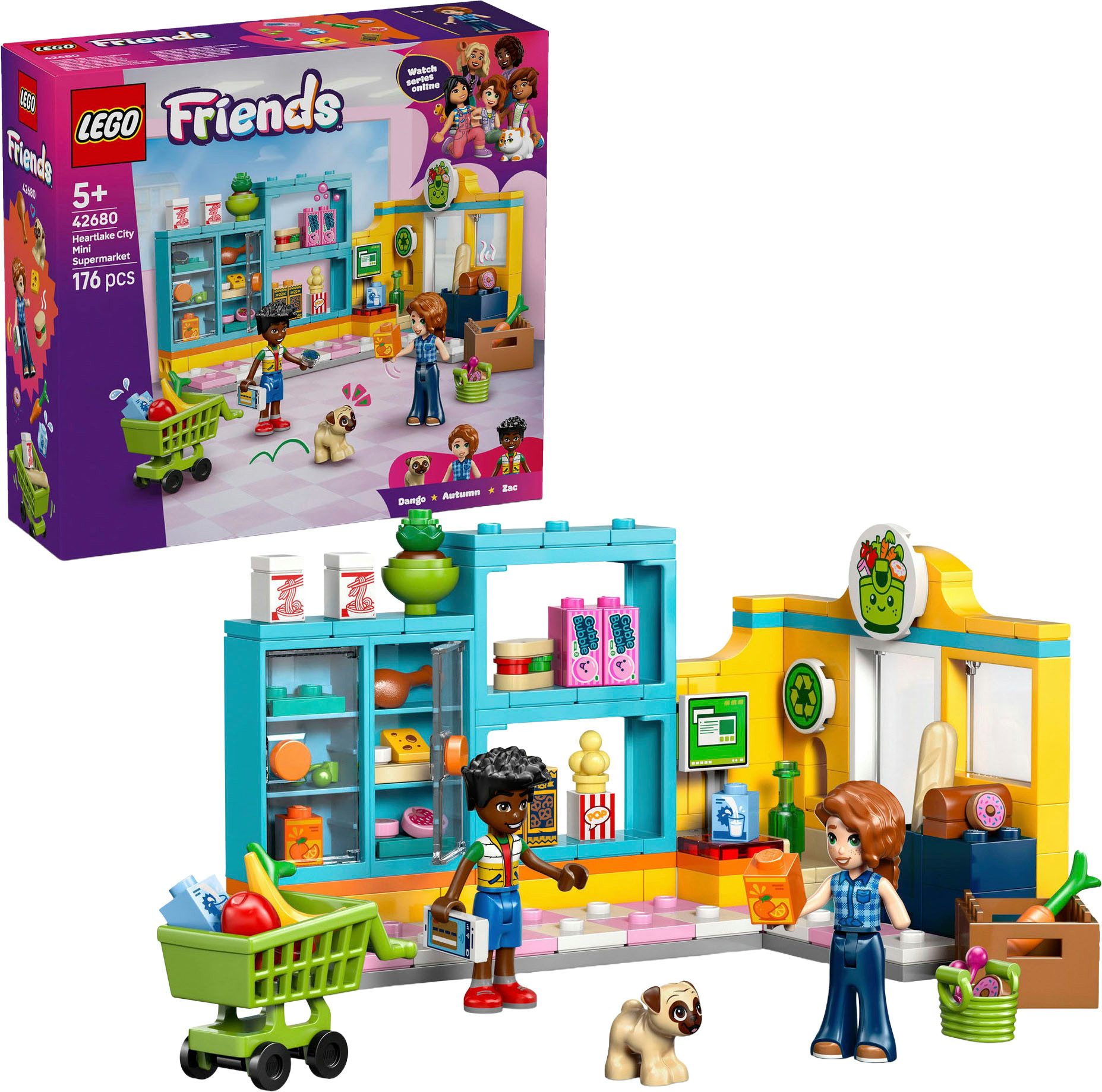 LEGO® Heartlake City Mini-Markt (42680), LEGO Friends Konstruktionsspielsteine, (176 St), Made in Europe