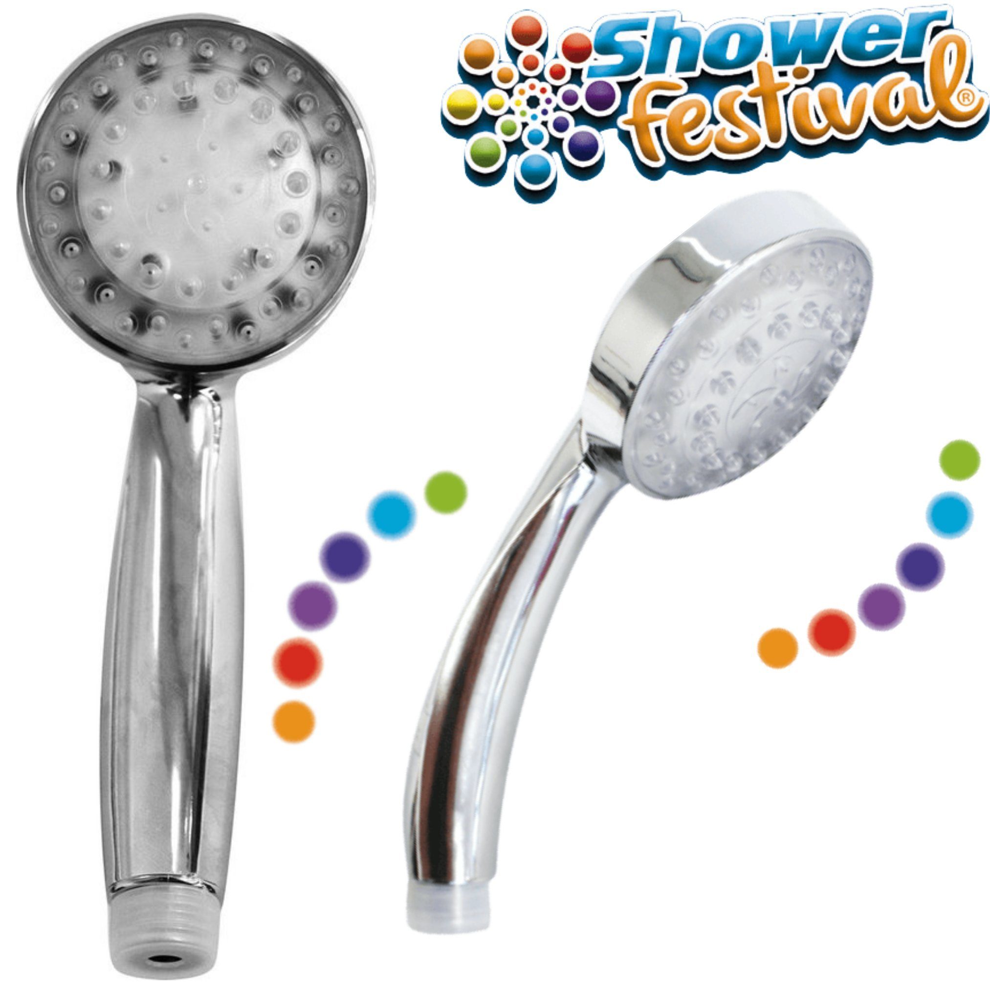 Festival, Farben Licht LED Handbrause mit 1-tlg., Set, Duschkopf Starlyf 2er oder Farbwechsel Handbrause,7 1er Pack), Shower (Spar