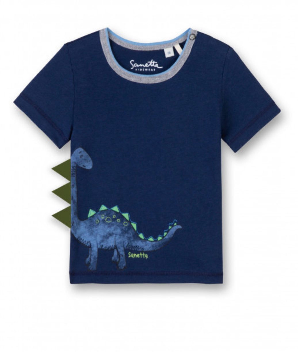 Sanetta T-Shirt Baby T-Shirt aus Baumwolle mit Dino Print und 3D Details