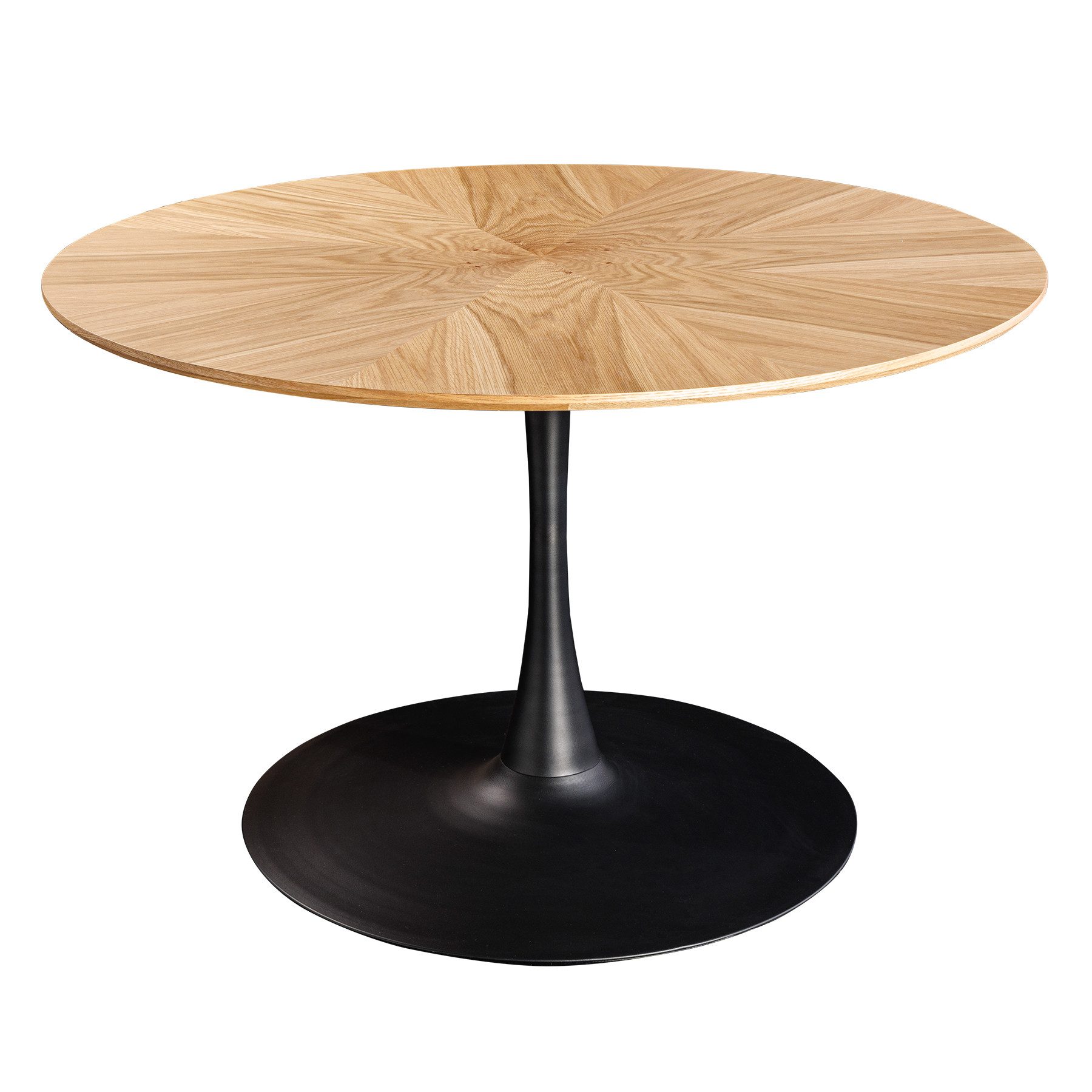 riess-ambiente Esstisch ATELIER 120cm natur / schwarz - Eiche, Metall, Säul günstig online kaufen