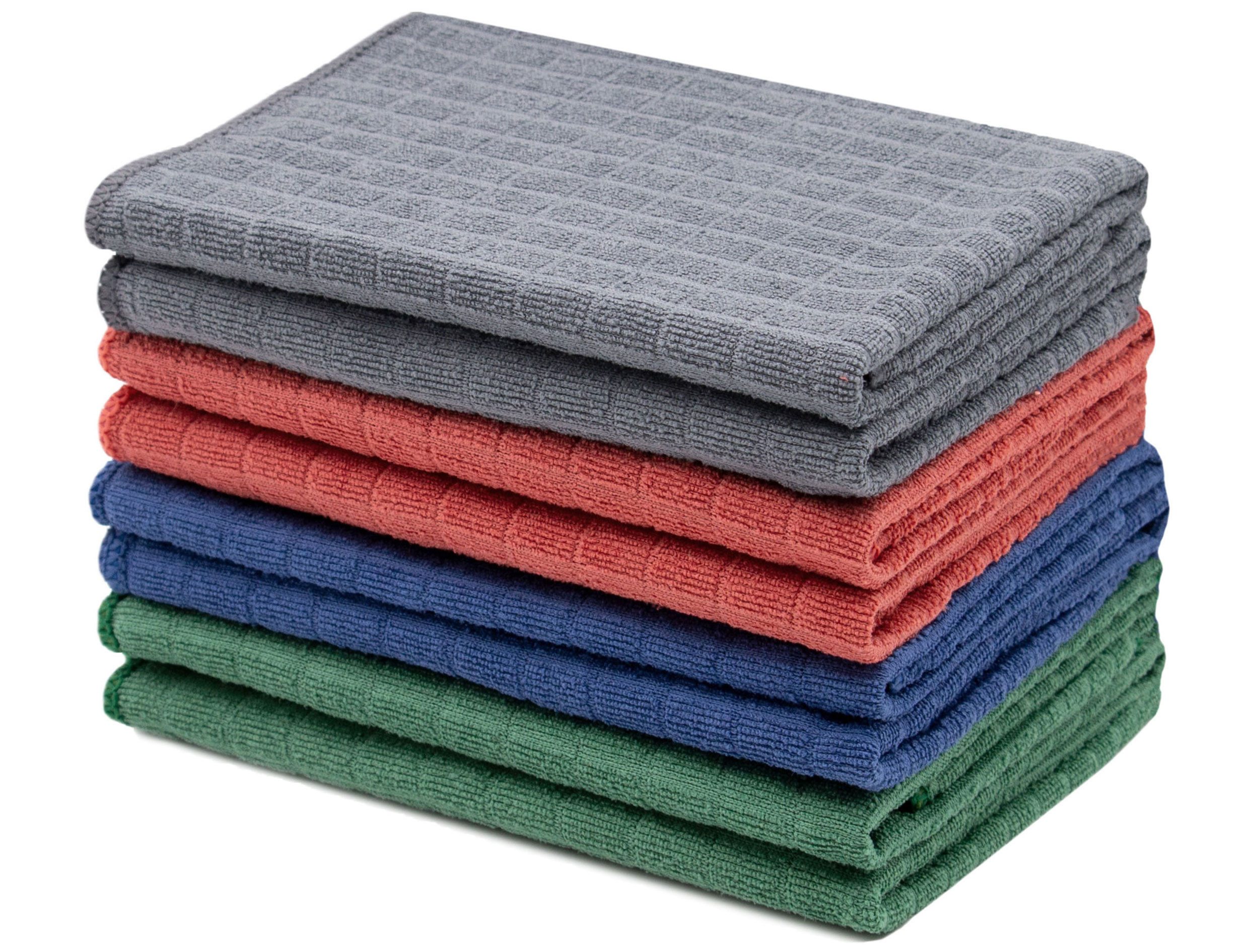 ZOLLNER Geschirrtuch, (Spar-Set, 8-tlg), 50 x 60 cm, 80% Polyester, 20% Polyamid, vom Hotelwäschespezialisten