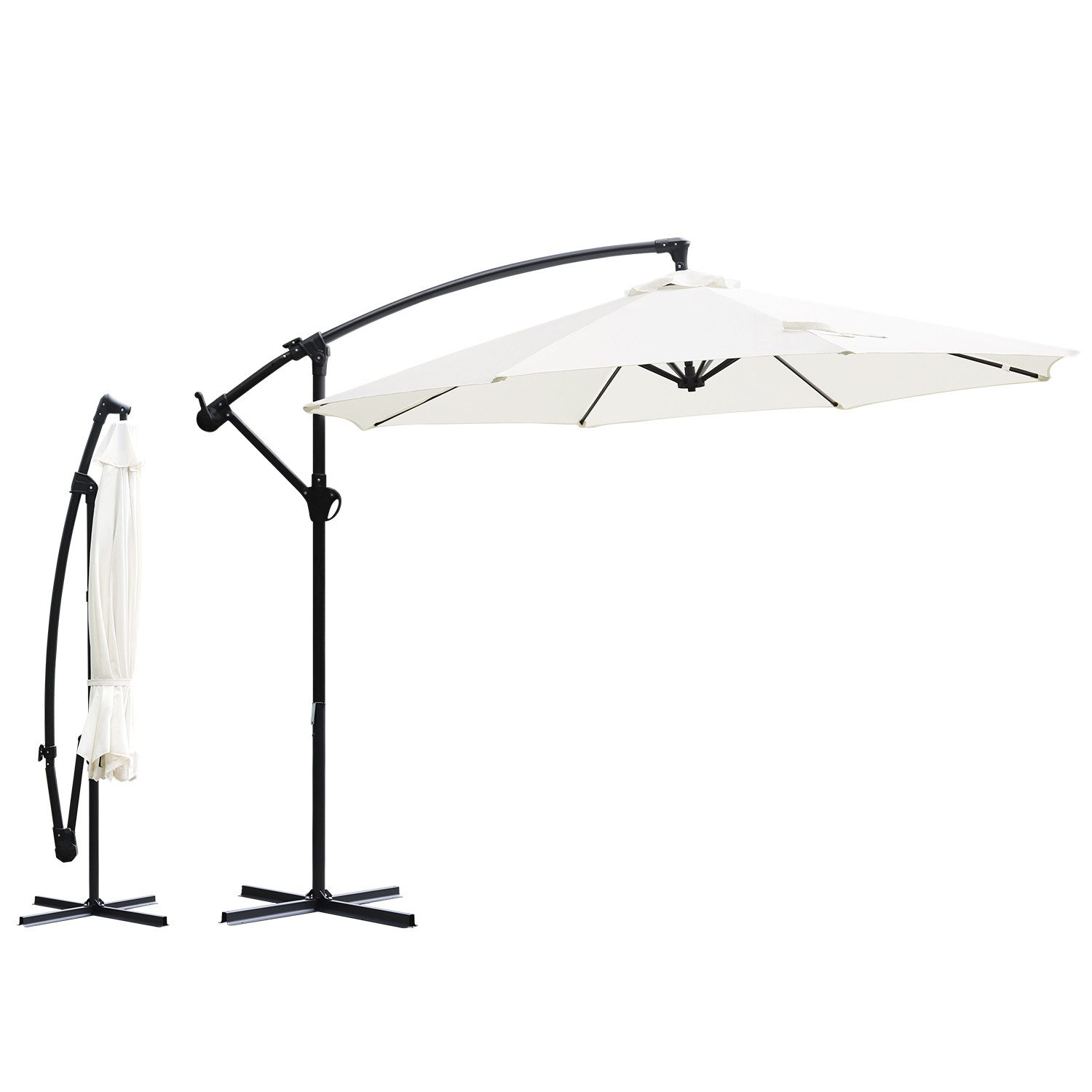 Sekey Sonnenschirm Ø300cm Gartenschirm mit ständer, mit Kurbel, UPF50+, LxB günstig online kaufen