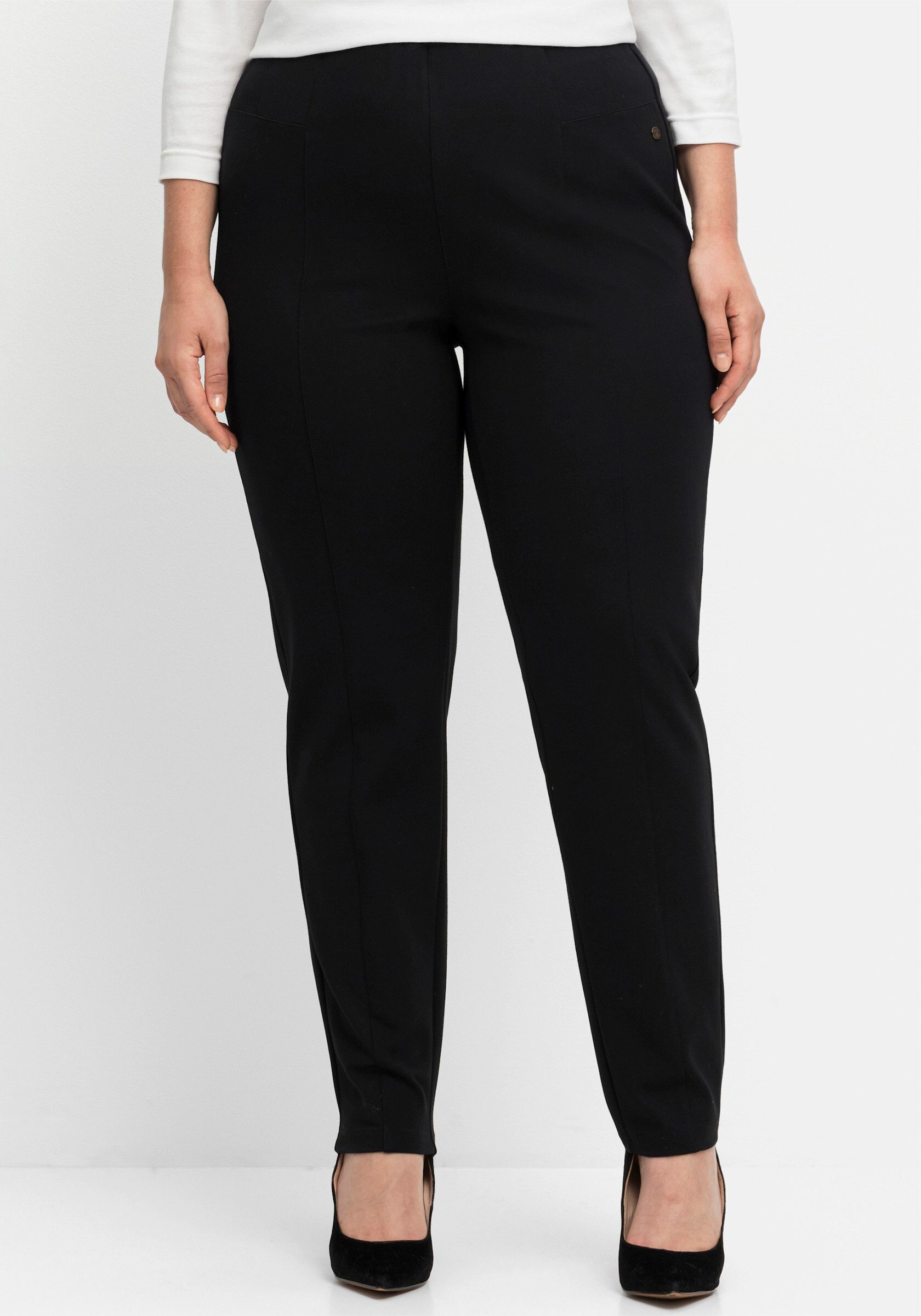 Sheego Jerseyhose Jerseyhose Innenbeinlänge ca. 79 günstig online kaufen
