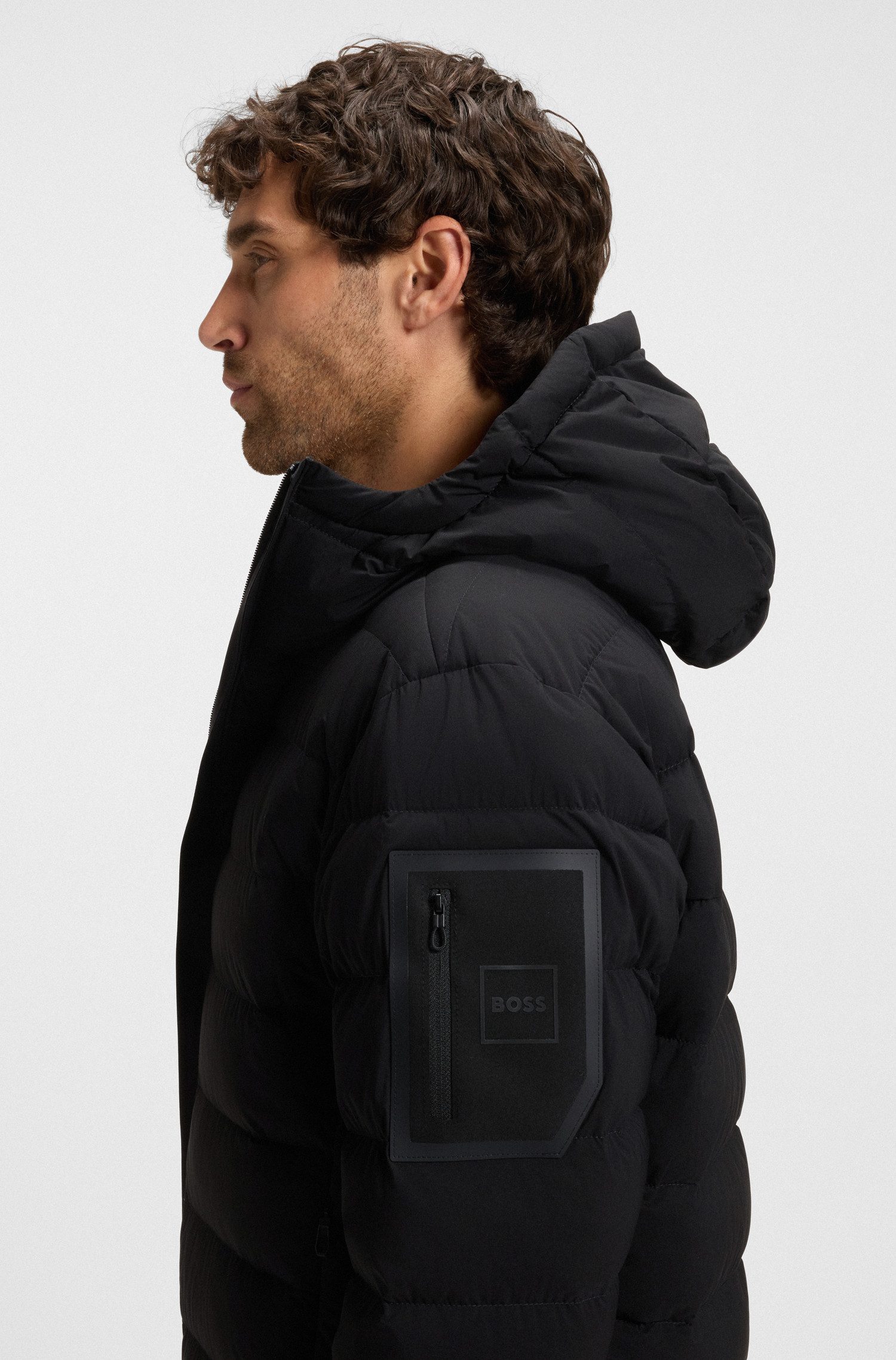 BOSS GREEN Daunenjacke OW Riplite JT HD abenehmbare Kapuze wasserabweisend günstig online kaufen