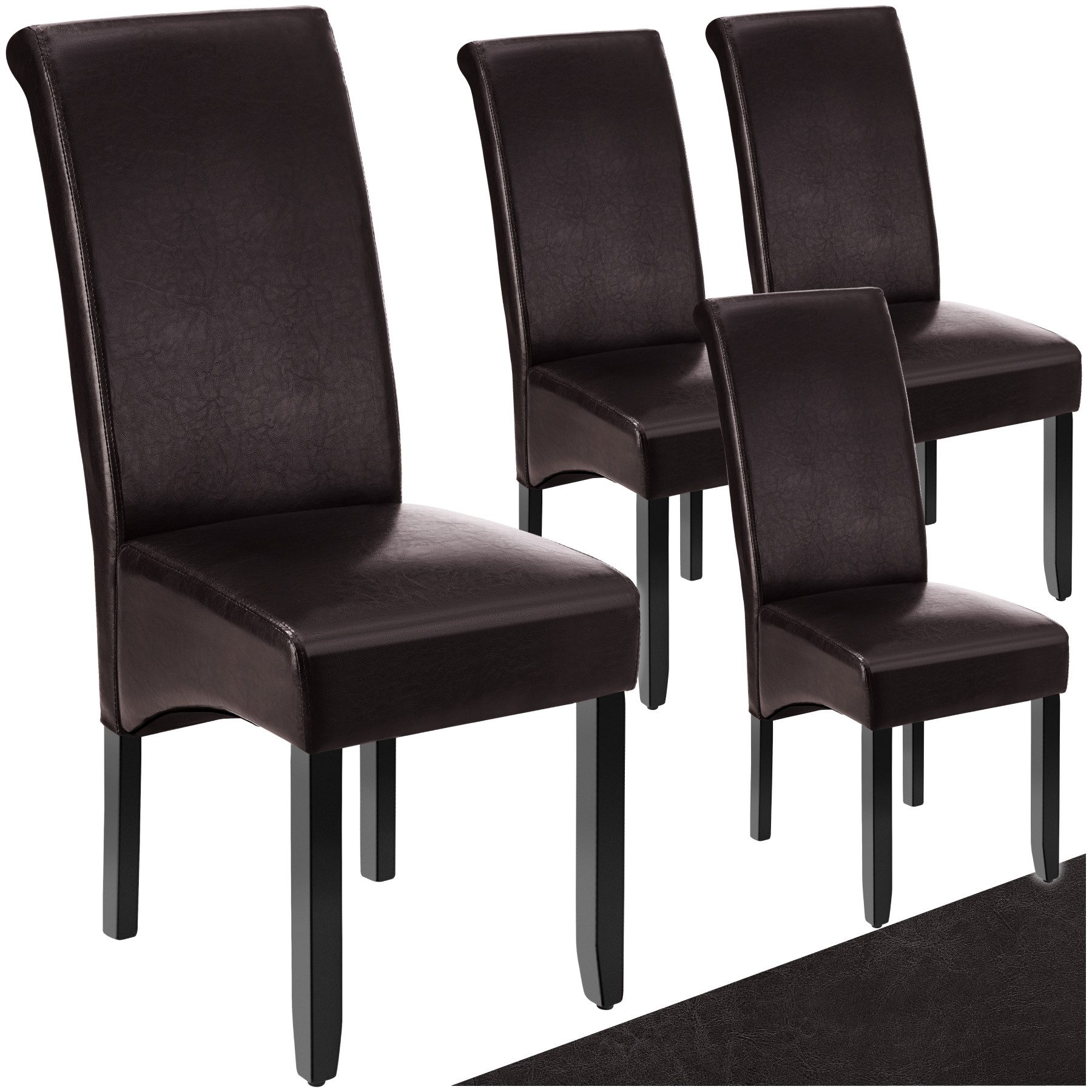 tectake Esszimmerstuhl Küchenstuhl, ergonomisch, massives Hartholz günstig online kaufen