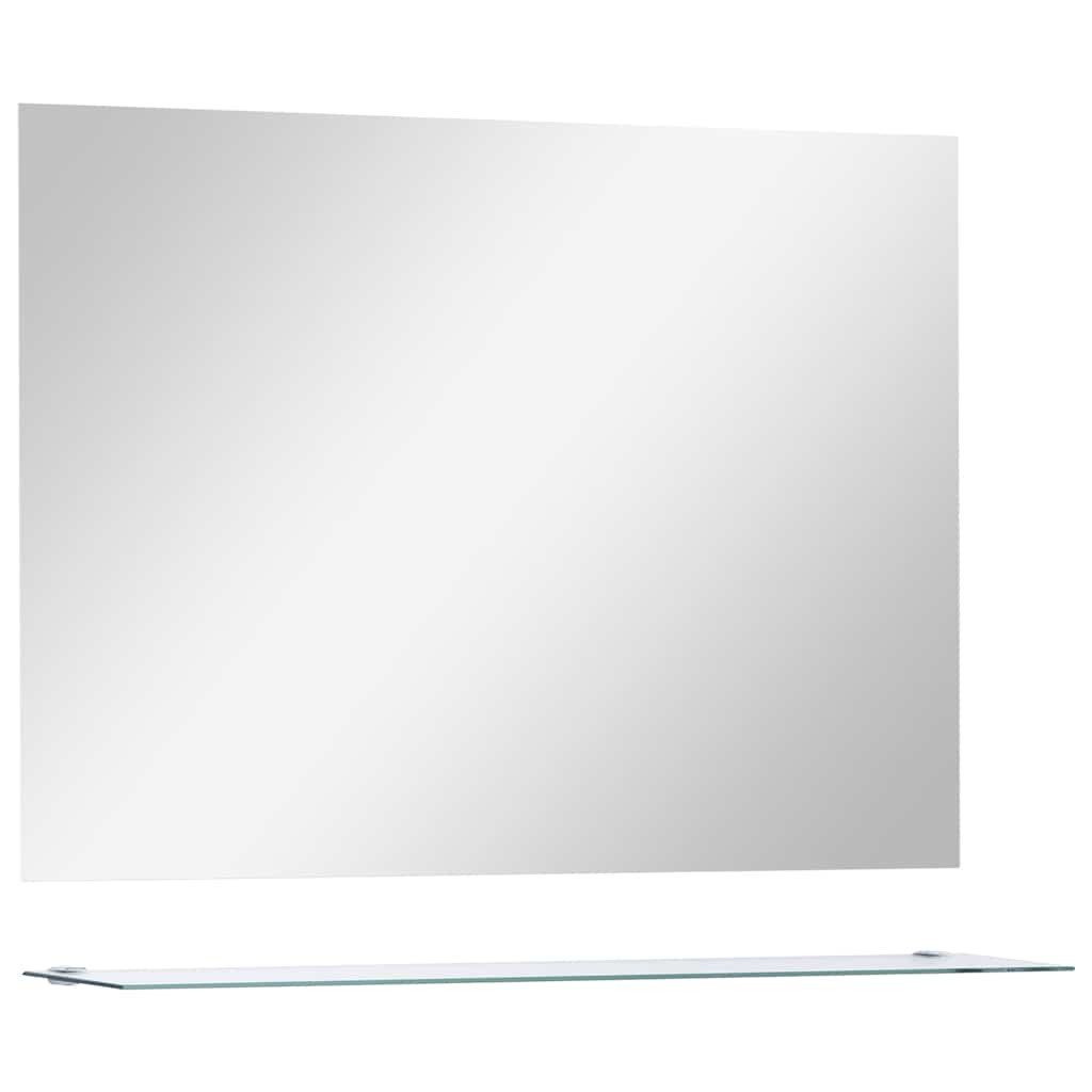 vidaXL Spiegel Wandspiegel mit Regal 80×60 cm Hartglas (1-St)