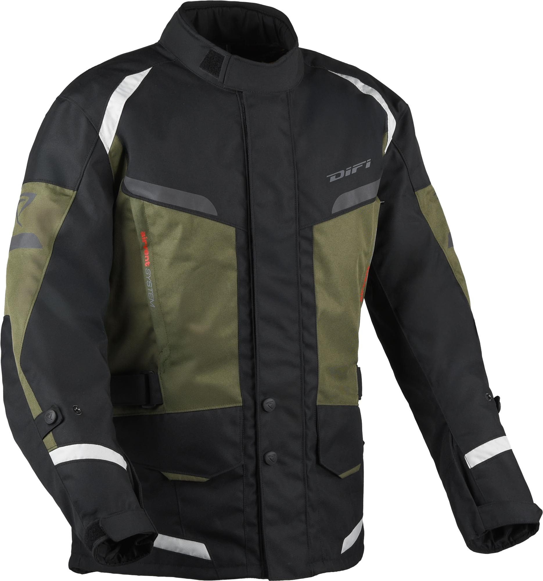 DIFI Motorradjacke Horizon Aerotex wasserdichte Motorrad Textiljacke Rückenprotektor vorbereitet,Verbindungsreißverschluss,Ellenbogenp