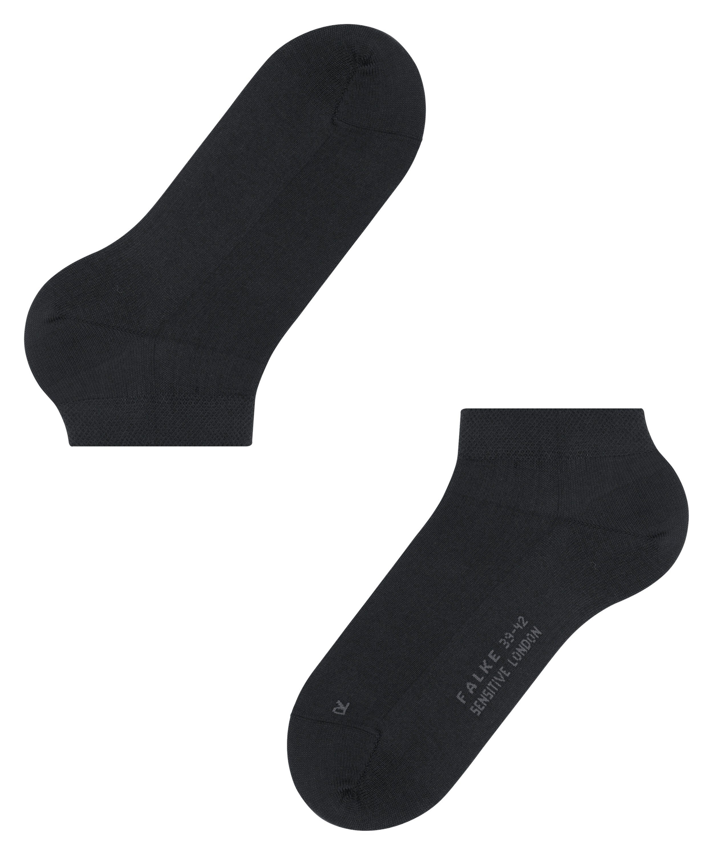 London geeignet für Sensitive (1-Paar) black Sneakersocken (3000) Diabetiker FALKE