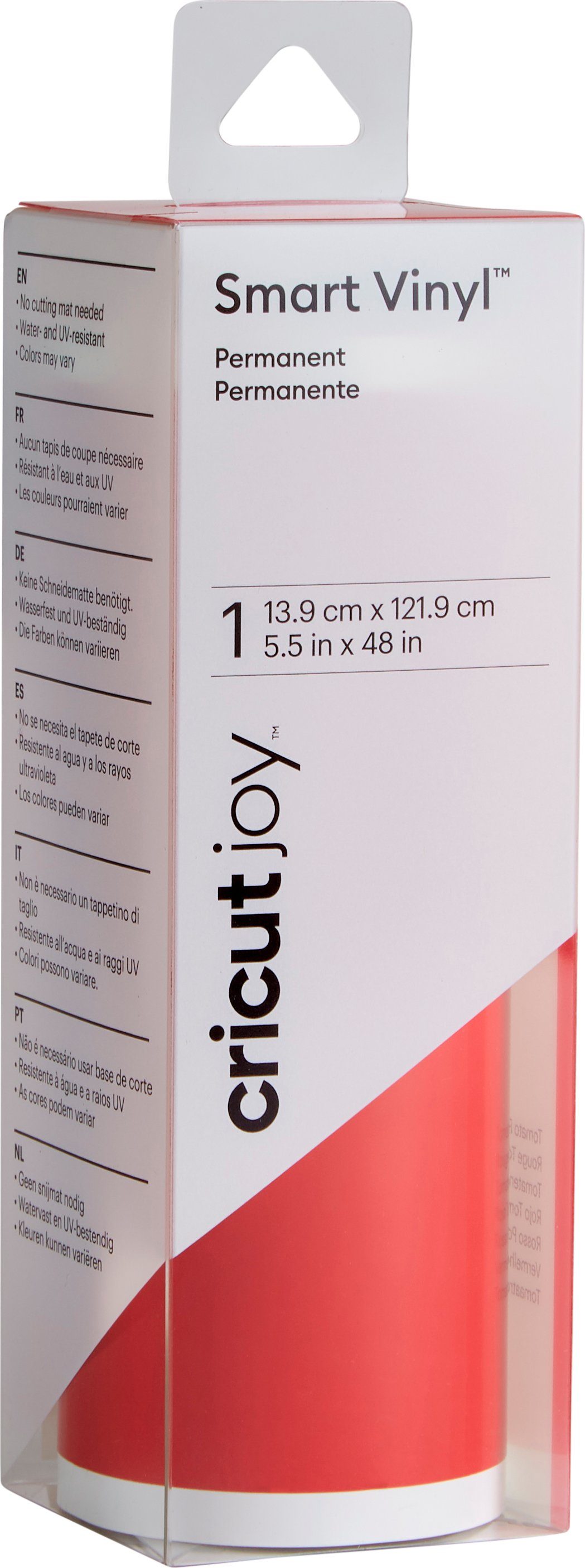 Cricut Dekorationsfolie Joy Selbstklebende Vinylfolie, - Glänzend Smart Vinly - Permanent, 13,9 cm x 121,9 cm