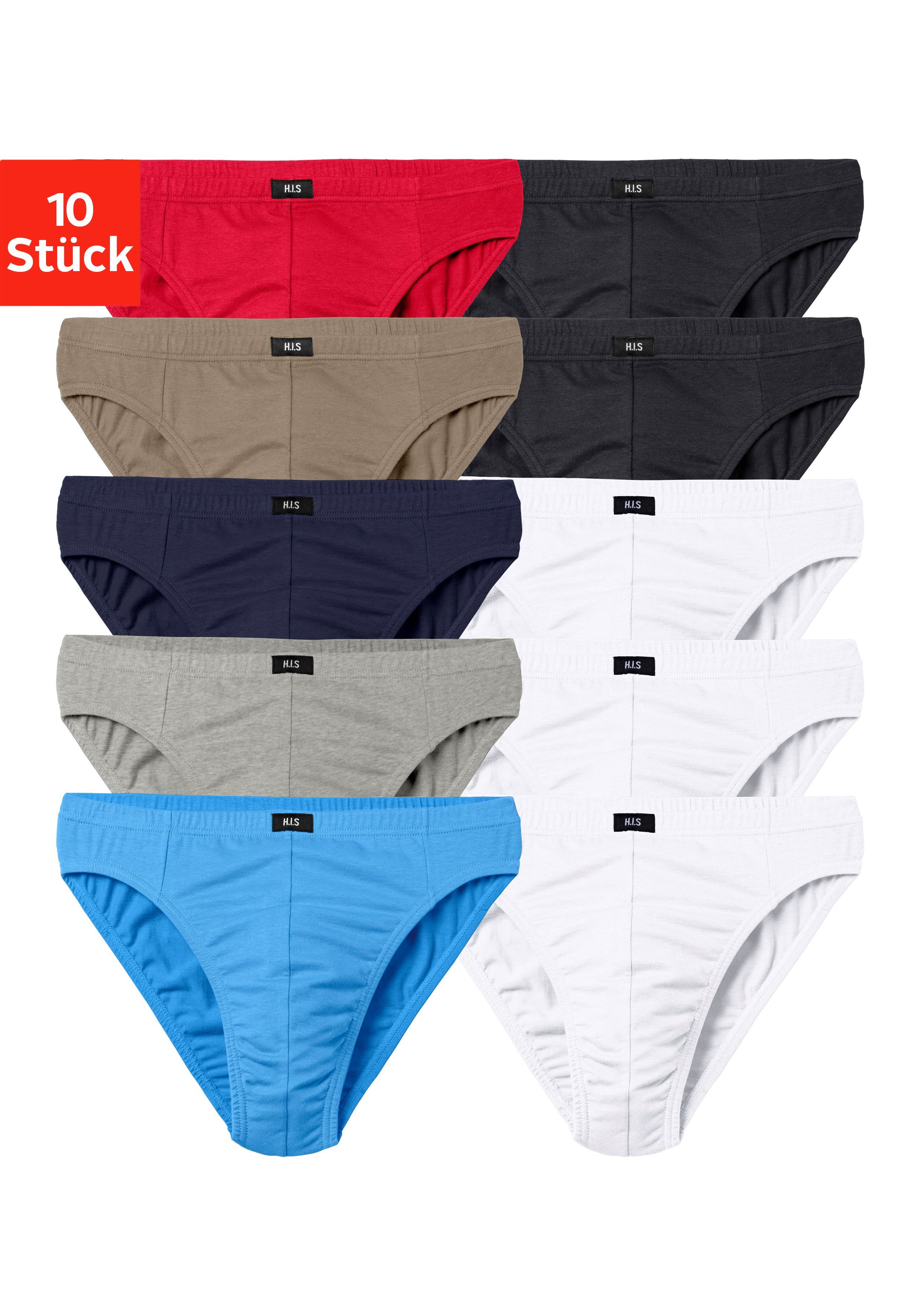 H.I.S Slip Männer Unterhose (Packung, 10-St) in Unifarben