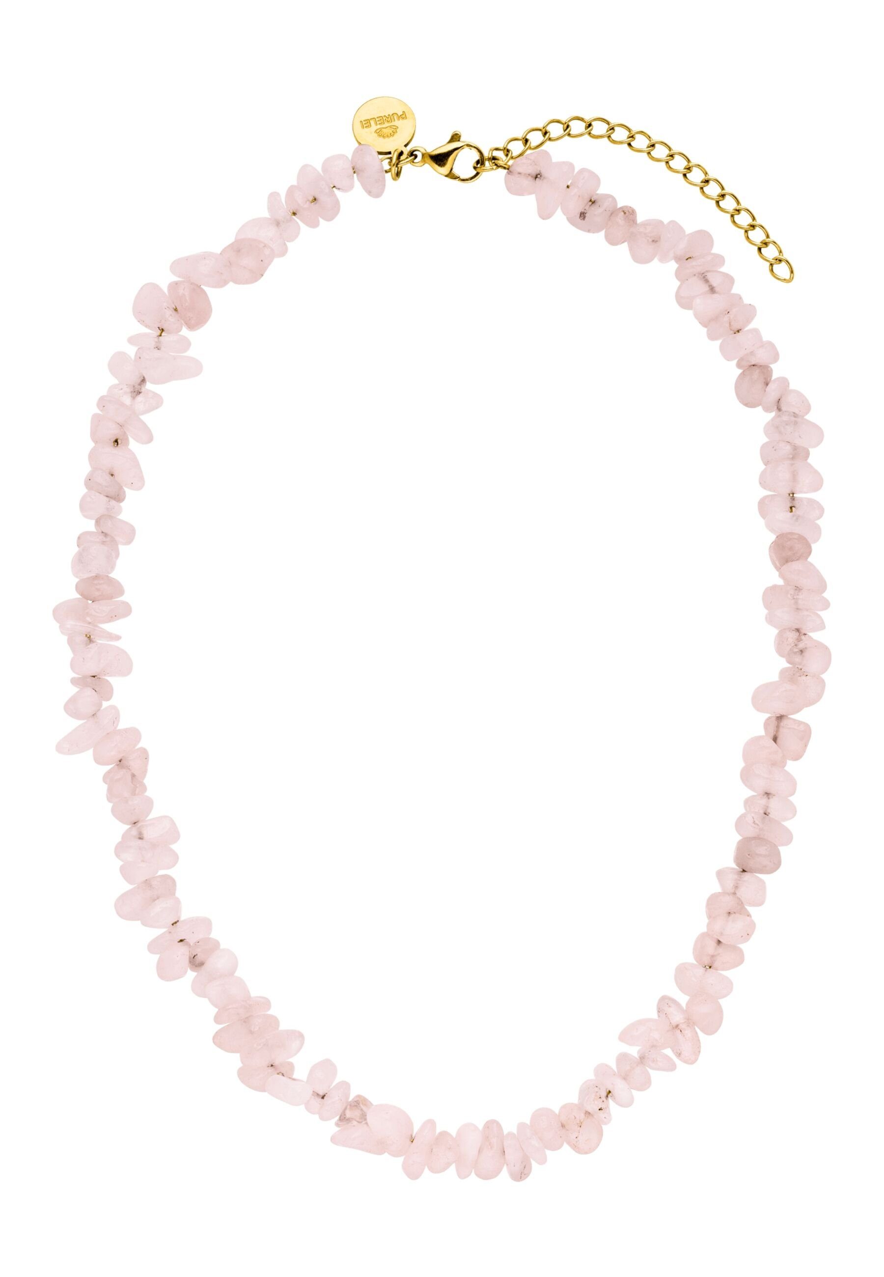 Purelei Kette ohne Anhänger Rose Quartz, aus natürlichem Rosenquarz