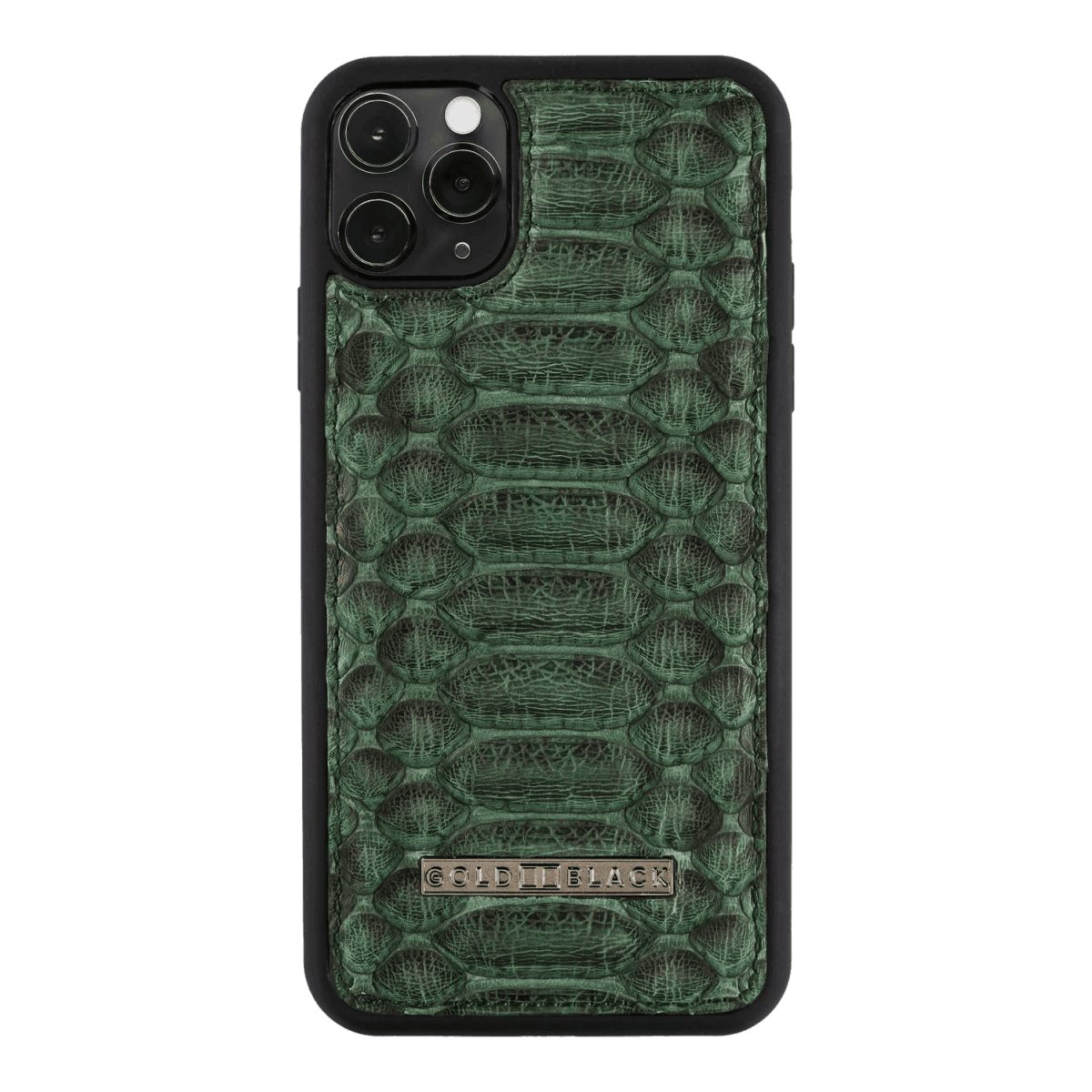 Handyhülle GOLDBLACK iPHONE 11 PRO LEDERHÜLLE PYTHON DUNKELGRÜN