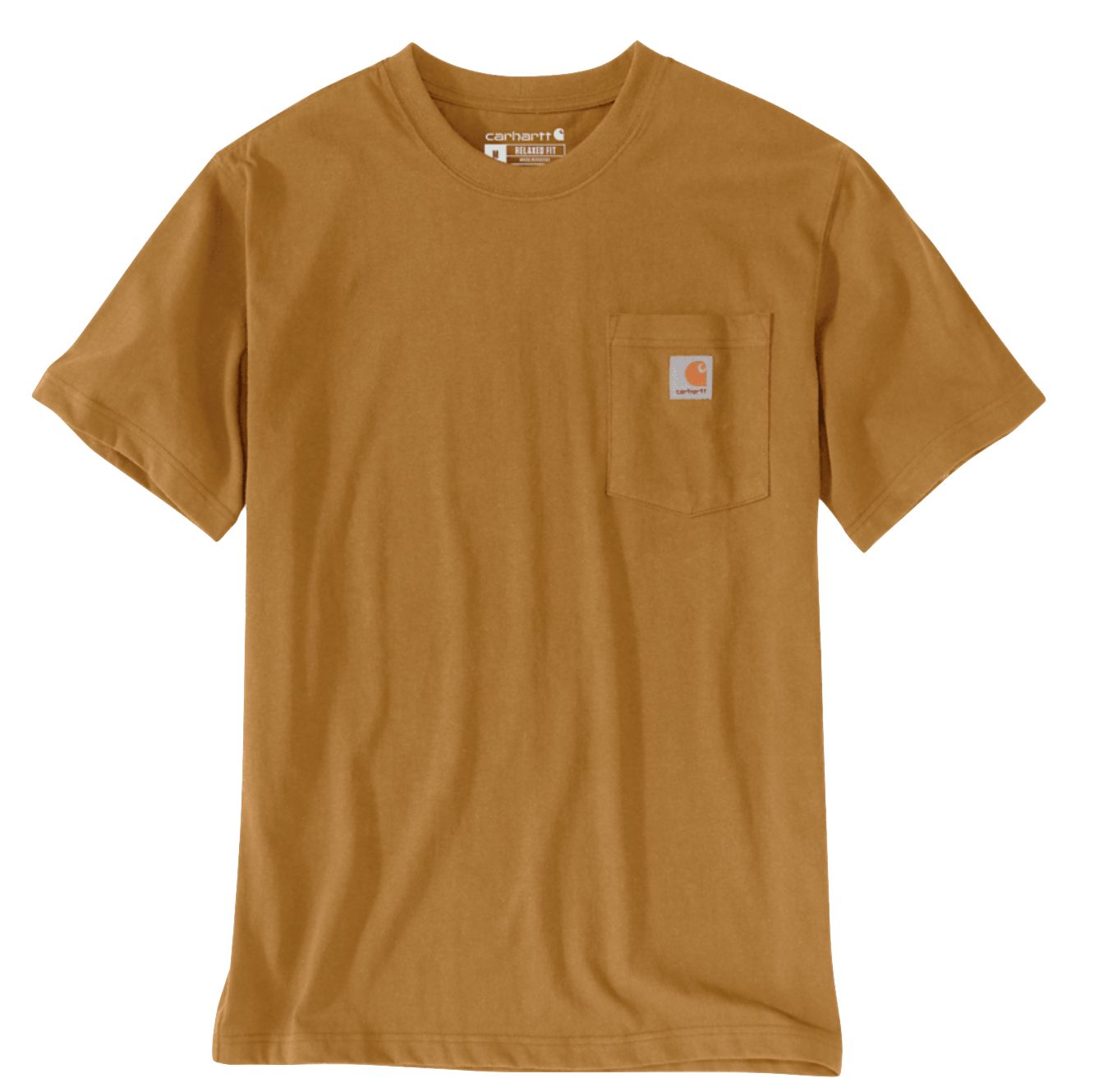 Carhartt T-Shirt Carhartt Dearborn Herren T-Shirt mit Brusttasche Carhartt Brown