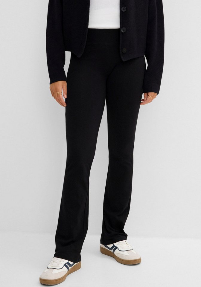 bonprix Leggings aus Baumwolle, mit elastischem Bund, Skinny Fit, unifarben