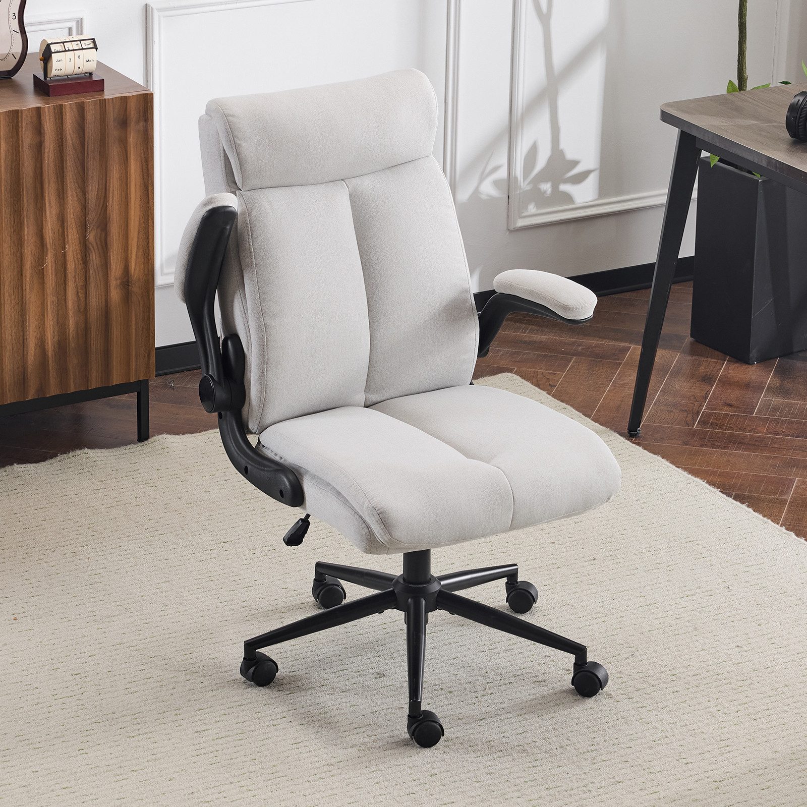 VINGLI Bürostuhl Ergonomischer Schreibtischstuhl mit hochklappbarer günstig online kaufen