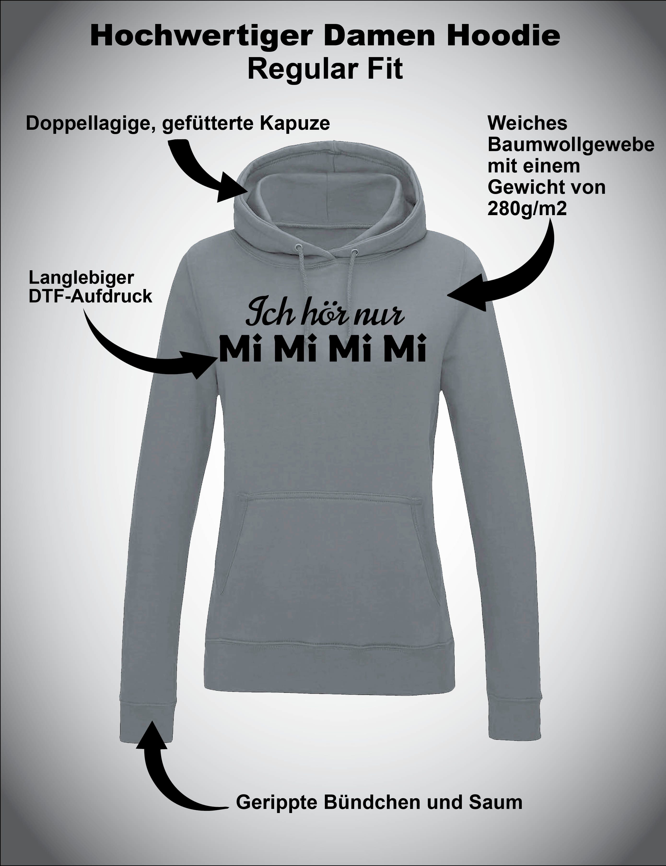Youth Designz Kapuzenpullover "Ich höre nur MiMiMiMi" Damen Hoodie Pullover witzigen Print Geschenk mit lustigen Spruch für Frauen