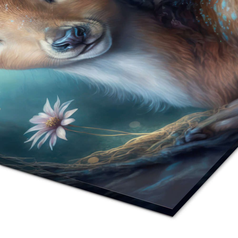 Posterlounge Wandbild Zauberhaftes Rehkitz, Dolphins DreamDesign, erhältlich als Poster, Leinwandbild, Wandsticker oder Acrylglasbild