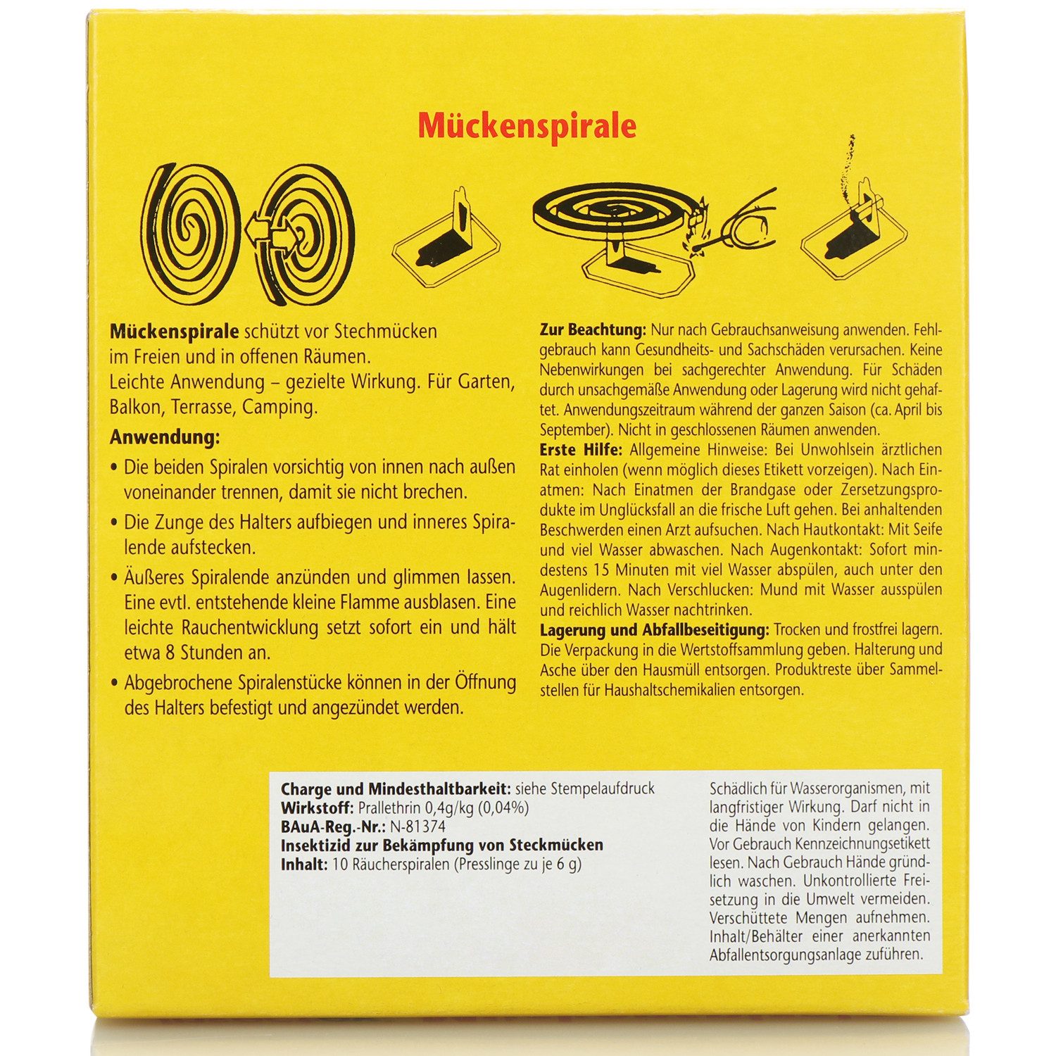 com-four Insektenvernichter Mückenspirale mit Halter – Bild 2 von 5