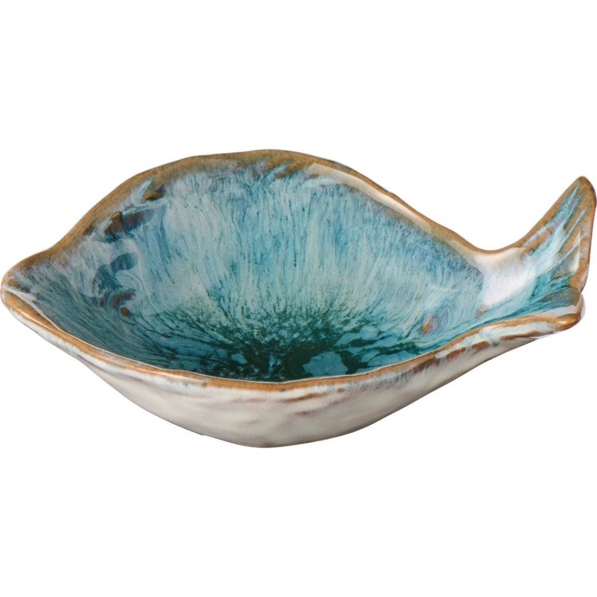 Ib Laursen Schale Minischale Fischform aus Steingut, maritimes Design, 2 Größen, Mini