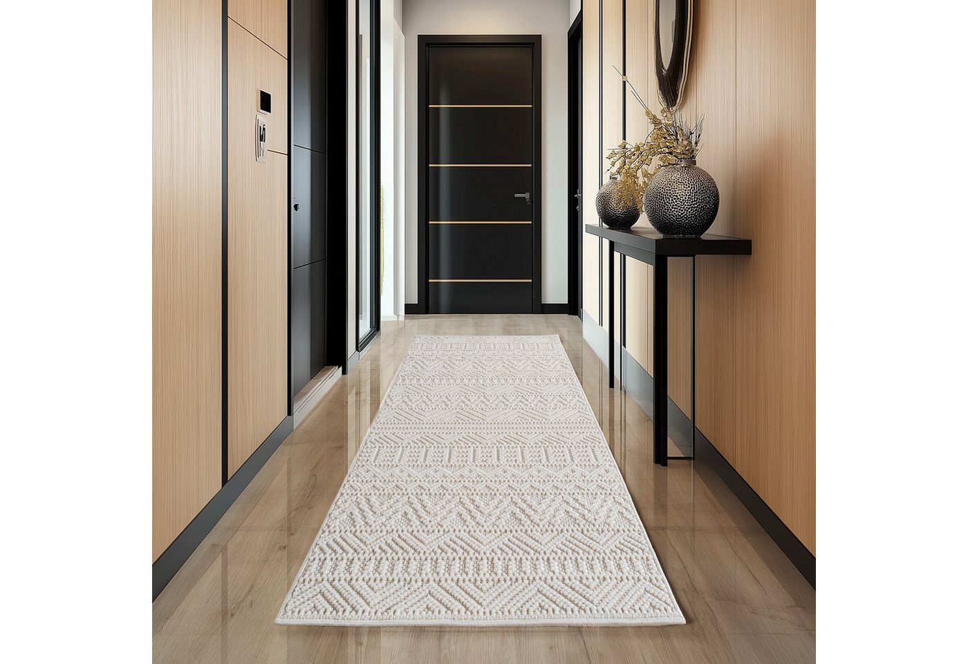 Ayyildiz Teppiche Teppich HELIX 2202, auch als Läufer und Rund erhältlich, rechteckig, Höhe: 7 mm, 3D-Effekt durch Cut-Loop-Webtechnik, Woll-Optik, Bouclé, Wohnzimmer