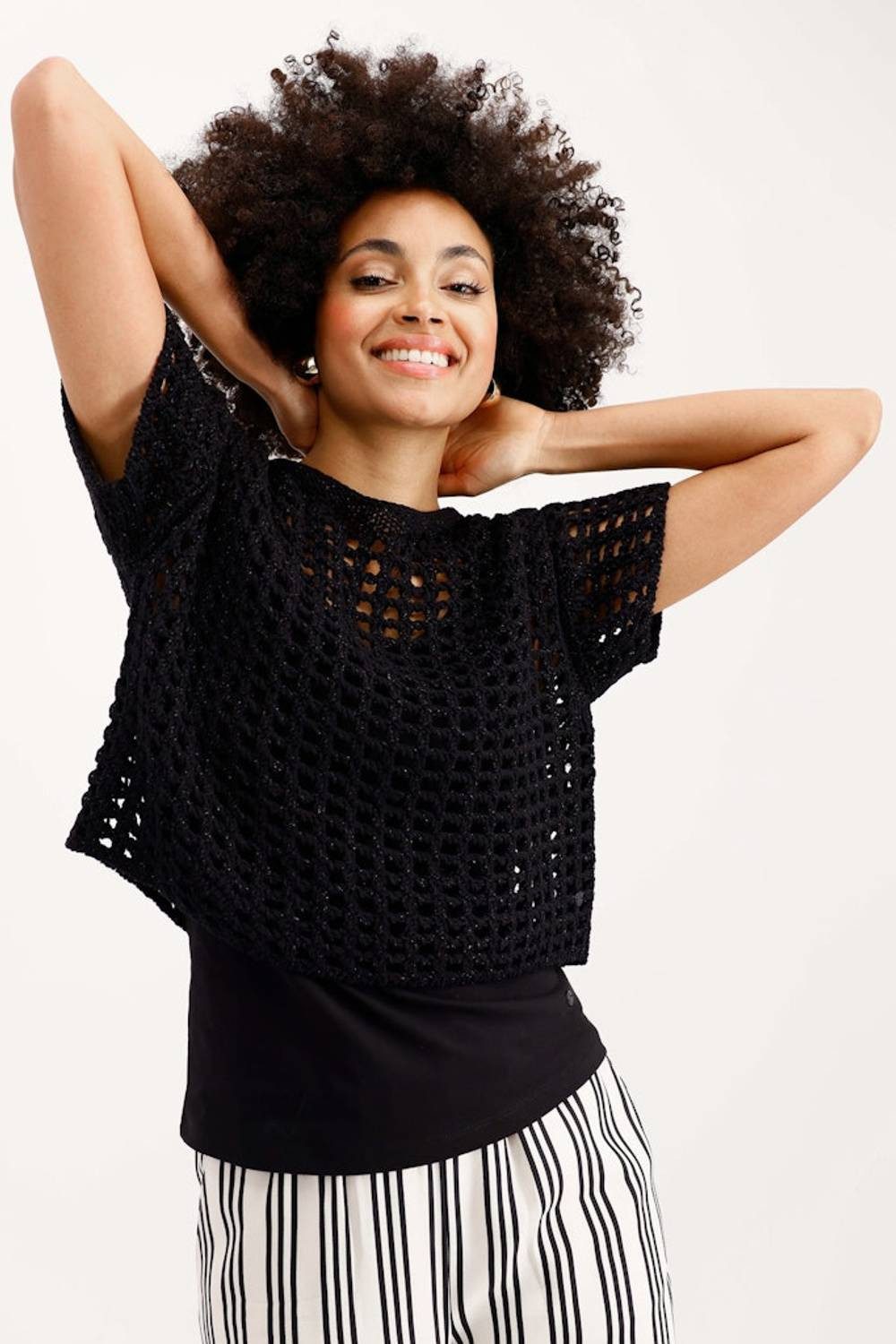 Monari Rundhalspullover 409997 Glanz günstig online kaufen