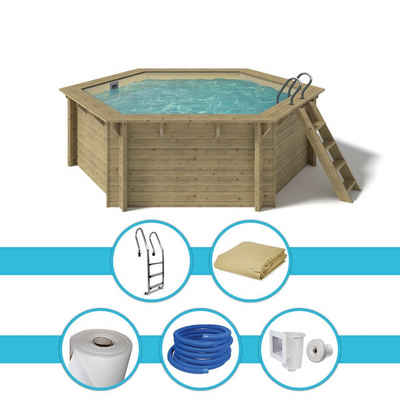 Paradies Pool Pool, Holzpool Lani 421x118cm, Folie sand 0,8mm