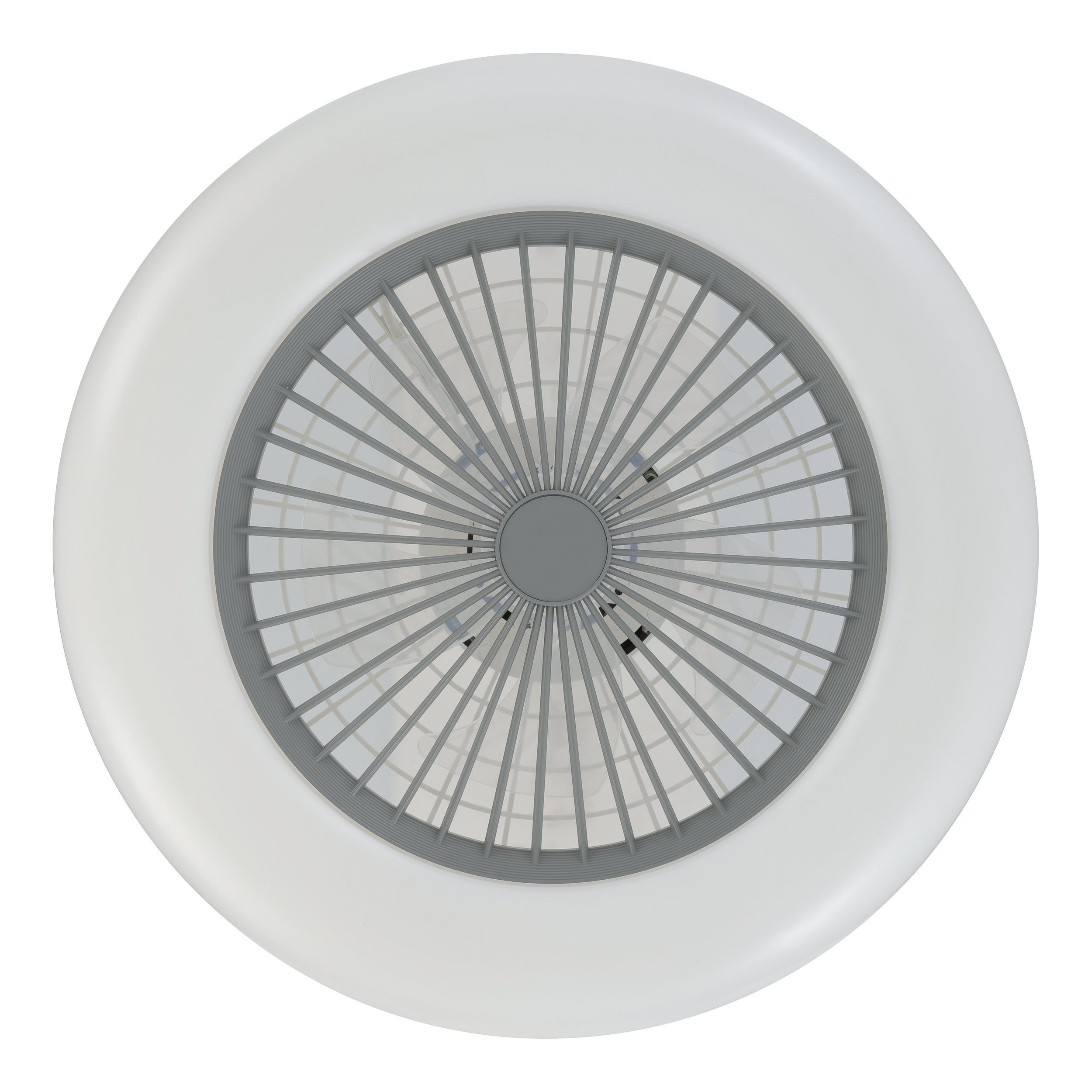 EGLO Deckenventilator Sayulita-l, Ventilator - H20 x Ø55 cm - weiß, grau - 3X12,6W inkl.