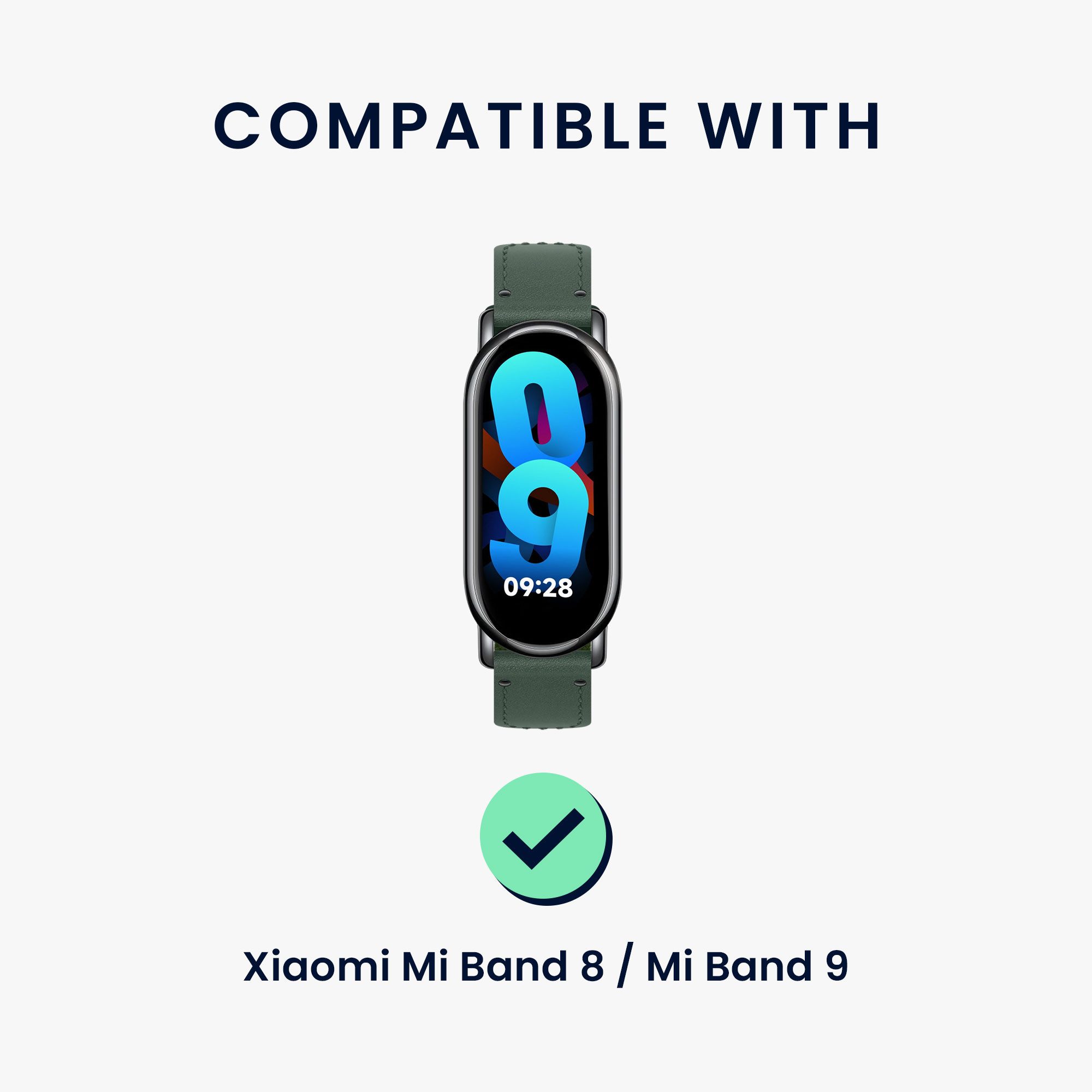 kwmobile Ersatzarmband für Xiaomi Mi Band 10 / Mi Band 9 / 8 Armband Smartwatch, 1-tlg., Fitnesstracker Silikon Band mit Magnetverschluss