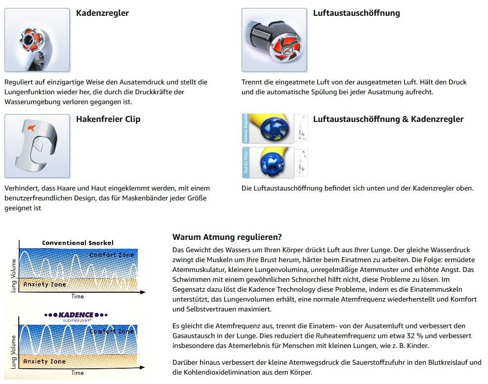 Kapitol Reef Schnorchel Kapitol Ventilschnorchel Profiqualität, in Profiqualität gelb Tauchen Ventilschnorchel Reef Schnorchel