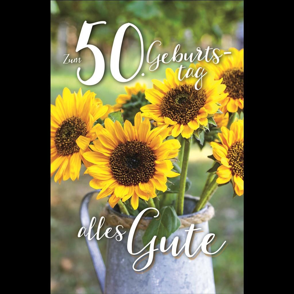 Skorpion Grußkarten 50. Geburtstag Karte mit Umschlag Sonnenblumen
