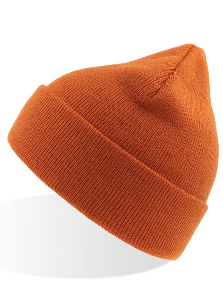 Mütze Pull Doppellagig Strick Goodman Orange Design On Beanie
