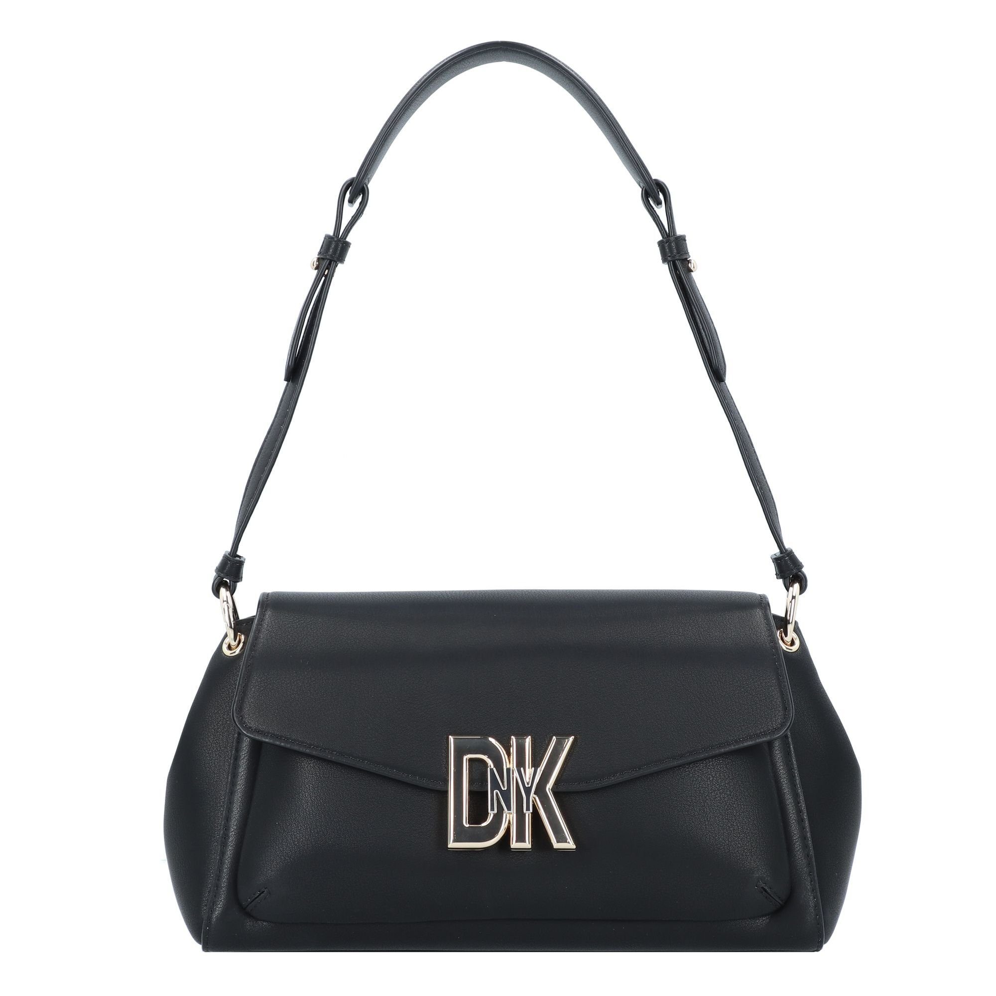 Schultertasche Downtown, blk-gold Leder DKNY