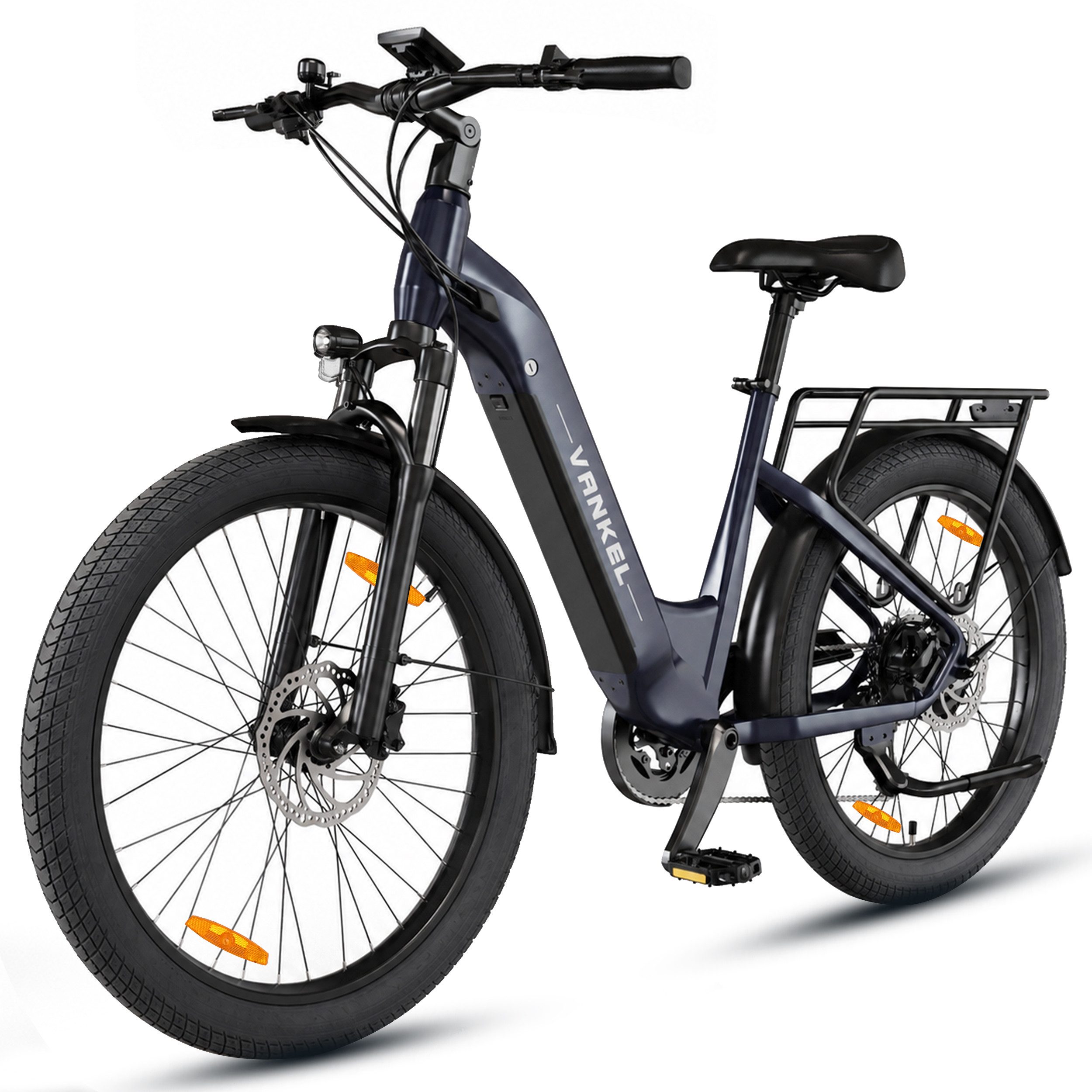 Vankel E-Bike Cityrad 26”×3,0 Zoll E-Fahrrad Damen u. Herren 720 WH Pedelec 48V 15AH 120 km, Kettenschaltung, Heckmotor, 720 Wh, Fat Mountain LG Akku All-Terrain mit Drehmomentsensor E-bikes