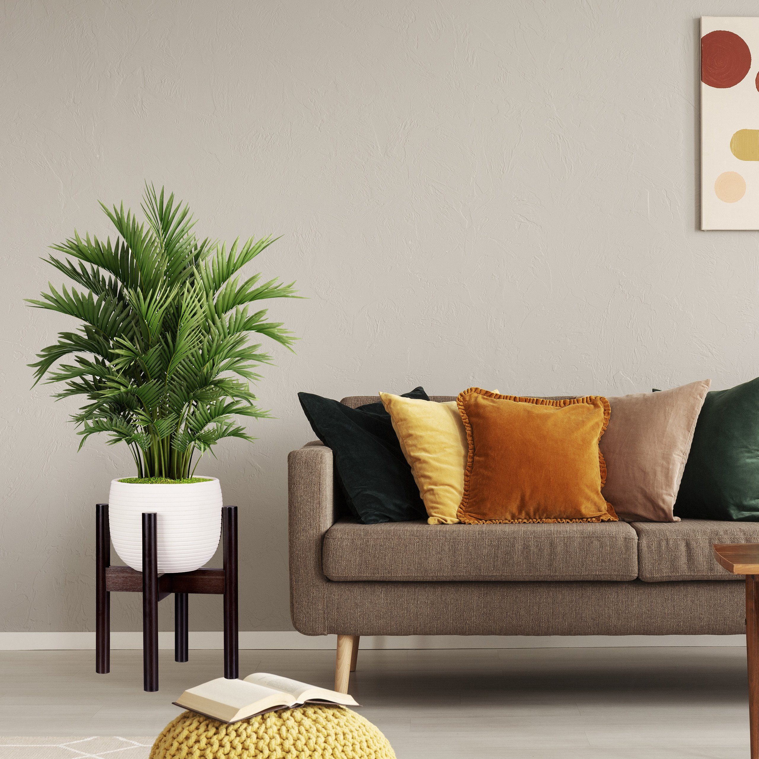 relaxdays Blumenständer Bambus verstellbar brau günstig online kaufen