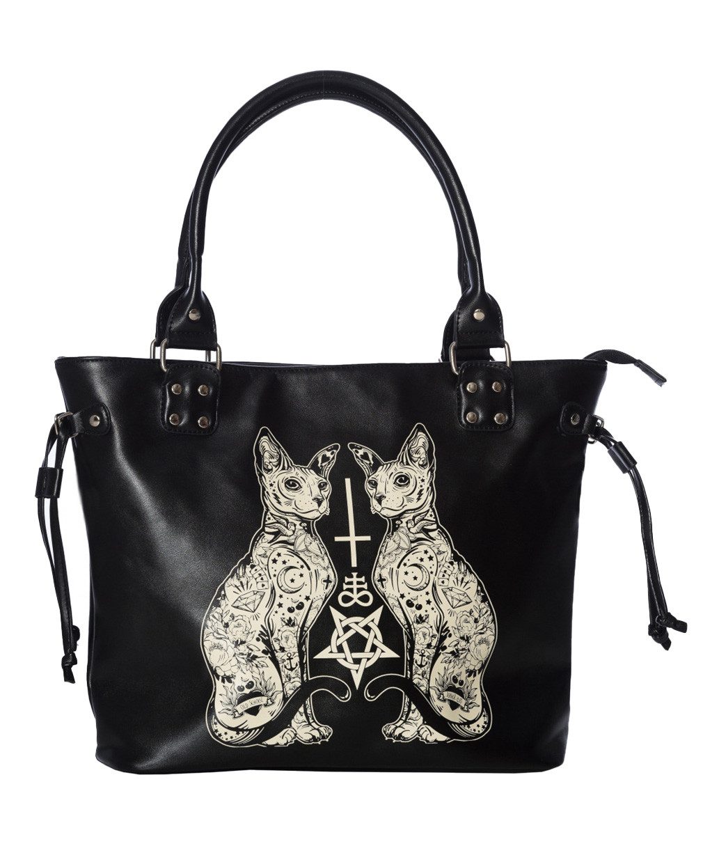Banned Handtasche Esoteric Cat, Okkult Katzen Print