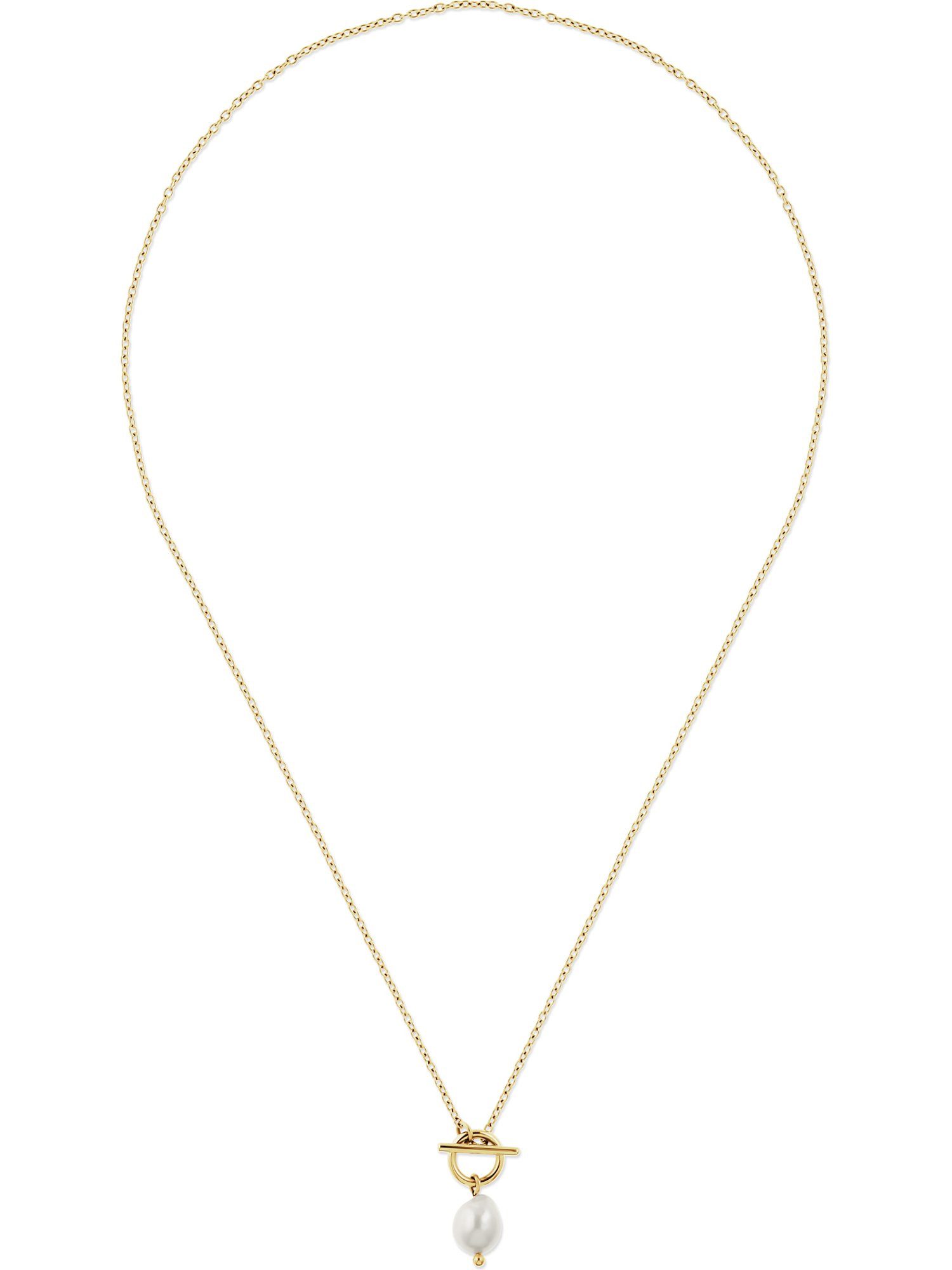 FAVS Edelstahlkette FAVS Damen-Kette Edelstahl Süßwasserperle günstig online kaufen