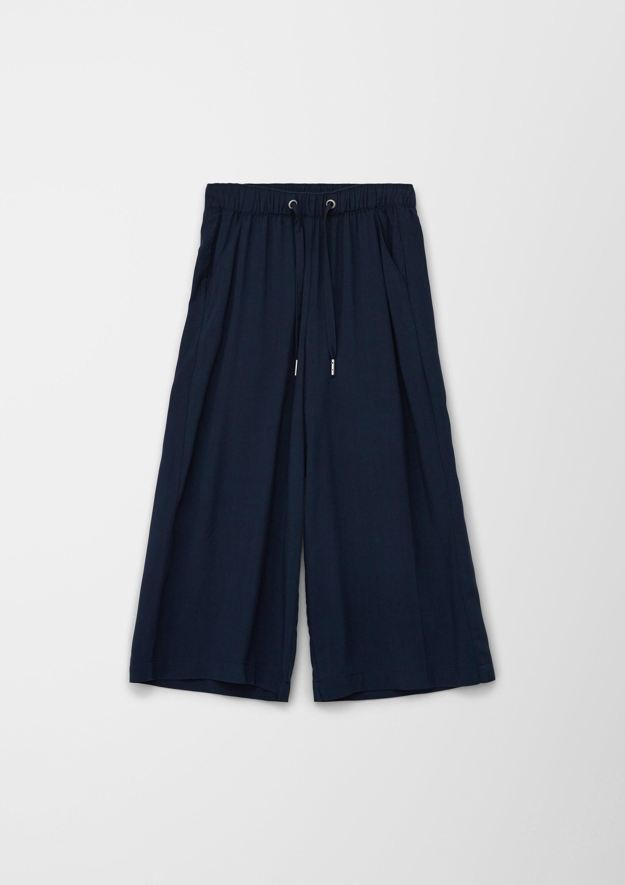 s.Oliver Chinos Hose Wide-Leg-Hose mit Elastikbund