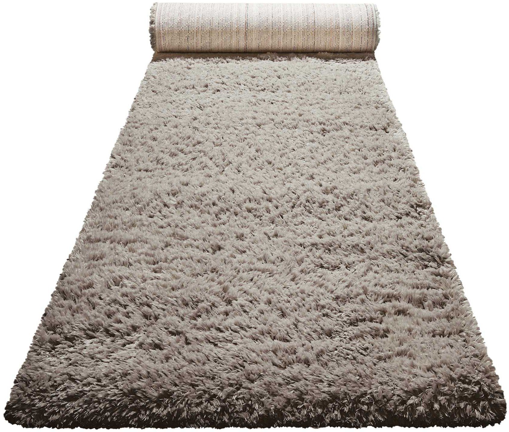 Hochflor-Teppich Matteo HL-0961, Homie Living, mm, Wohnzimmer aus braun/beige Höhe: 50 100% recyceltem PET, nachhaltig Langflor, rechteckig, Shaggy
