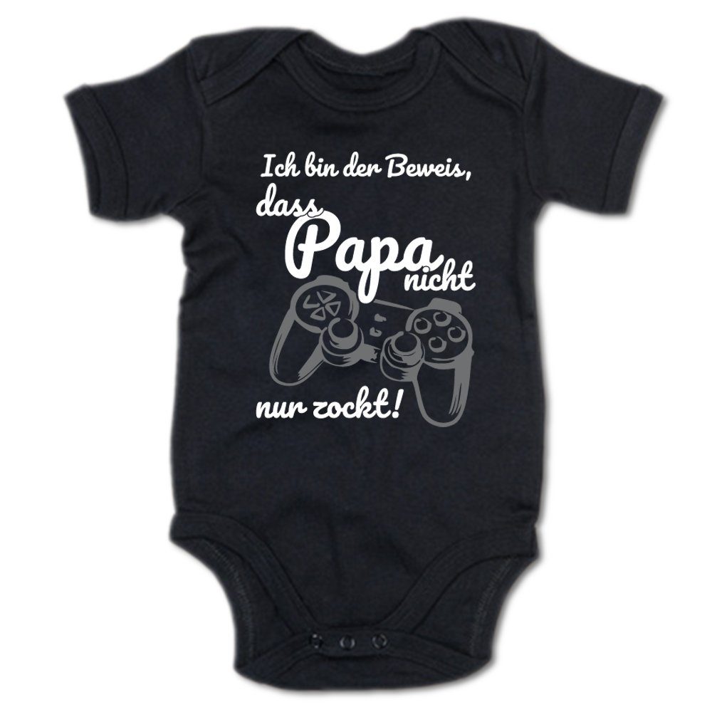 G-graphics Kurzarmbody Ich bin der Beweis, dass Papa nicht nur zockt! Baby Body mit Spruch / Sprüche / Print / Motiv