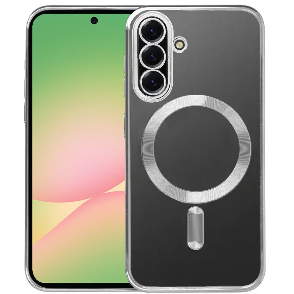 FITSU Handyhülle Case für Samsung Galaxy A56 Hülle MagSafe kompatibel Kameraschutz 6,7 Zoll, Durchsichtige Hülle für Galaxy A56 Schutzhülle mit farbigen Rahmen